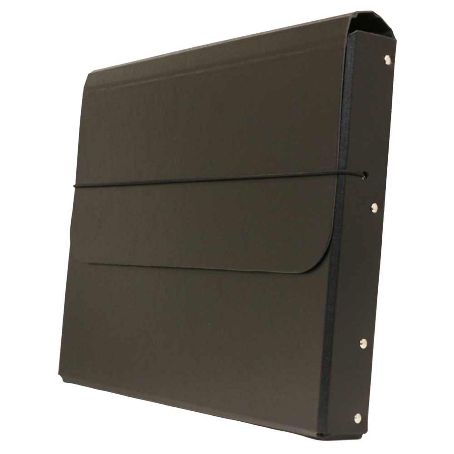 JAM Paper Portfolio Carrying Case With Elastic Band, Black - Image 3