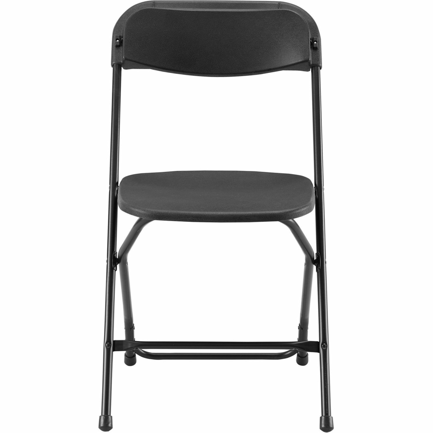 Lorell Folding Chair, With X Style Base, Black - Image 3