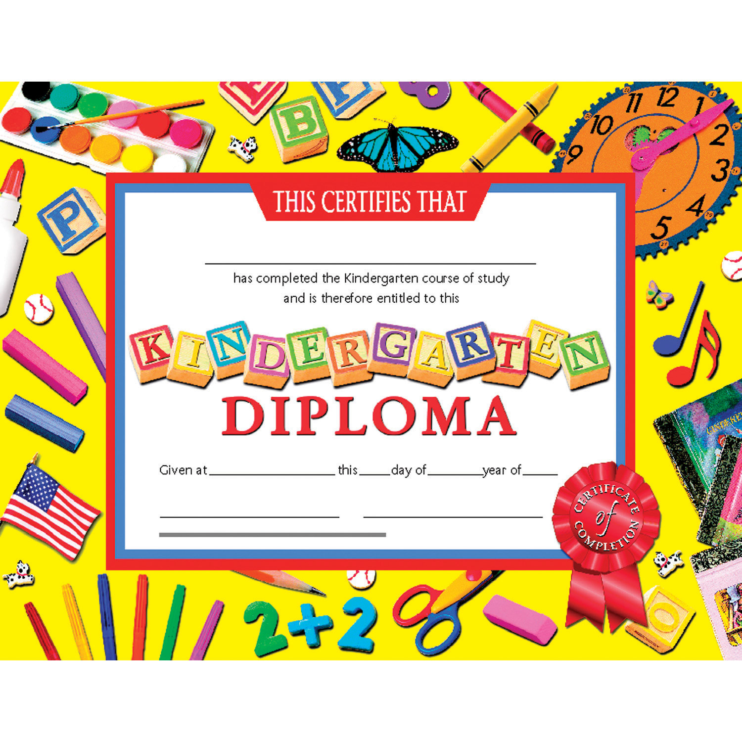 Hayes Certificates, 8-1/2in x 11in, Kindergarten Diploma, 30 Certificates Per Pack, Set Of 3 Packs - Image 3