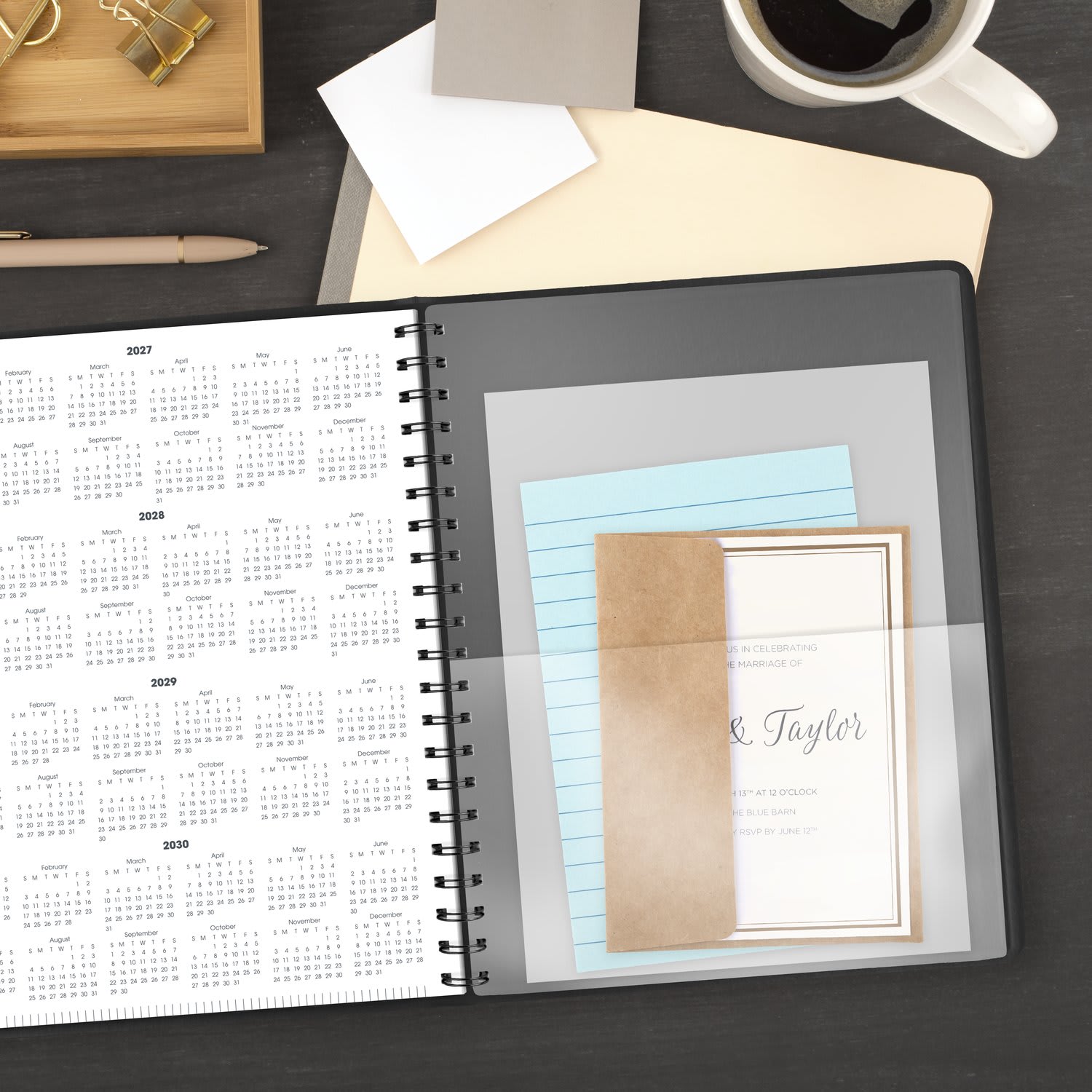 AT-A-GLANCE 2027 Eight Person Daily Appointment Book, Two-Volume Set, Black, Large, 8 1/2in x 11in - Image 5