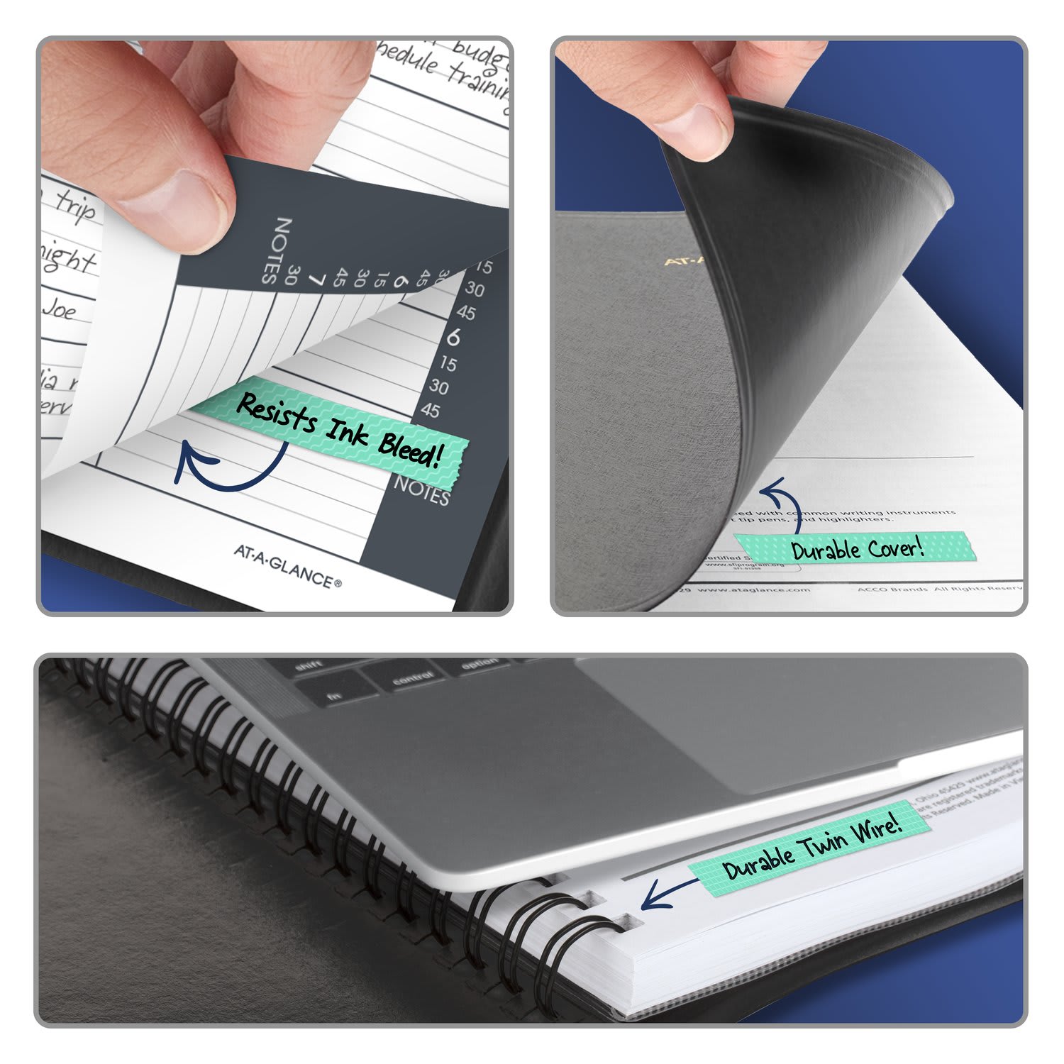 AT-A-GLANCE 2027 Eight Person Daily Appointment Book, Two-Volume Set, Black, Large, 8 1/2in x 11in - Image 6