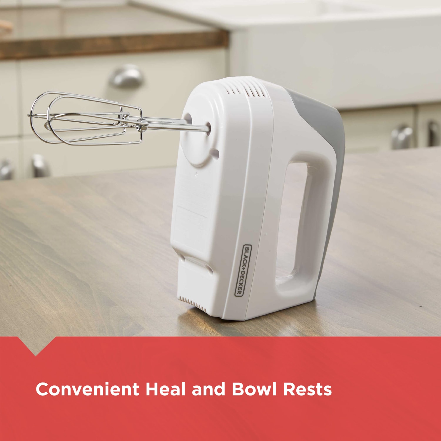 Black+Decker Lightweight 5-Speed Hand Mixer, 10inH x 12inW x 12inD, White - Image 6