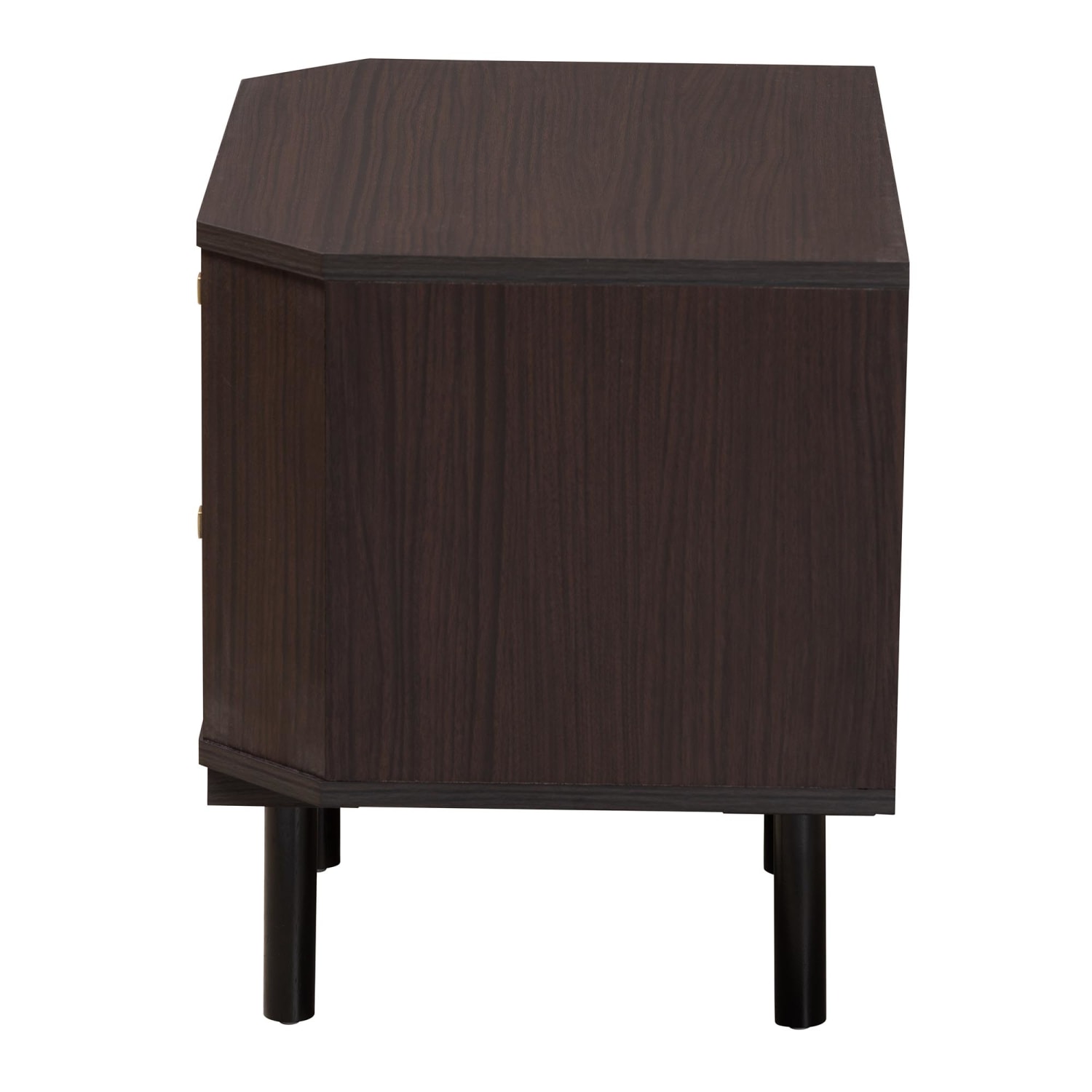 Baxton Studio Norwood Modern Transitional 2-Tone Finished Wood 2-Drawer End Table, 19-15/16inH x 21-3/4inW x 15-3/4inD, Black/Espresso Brown - Image 5