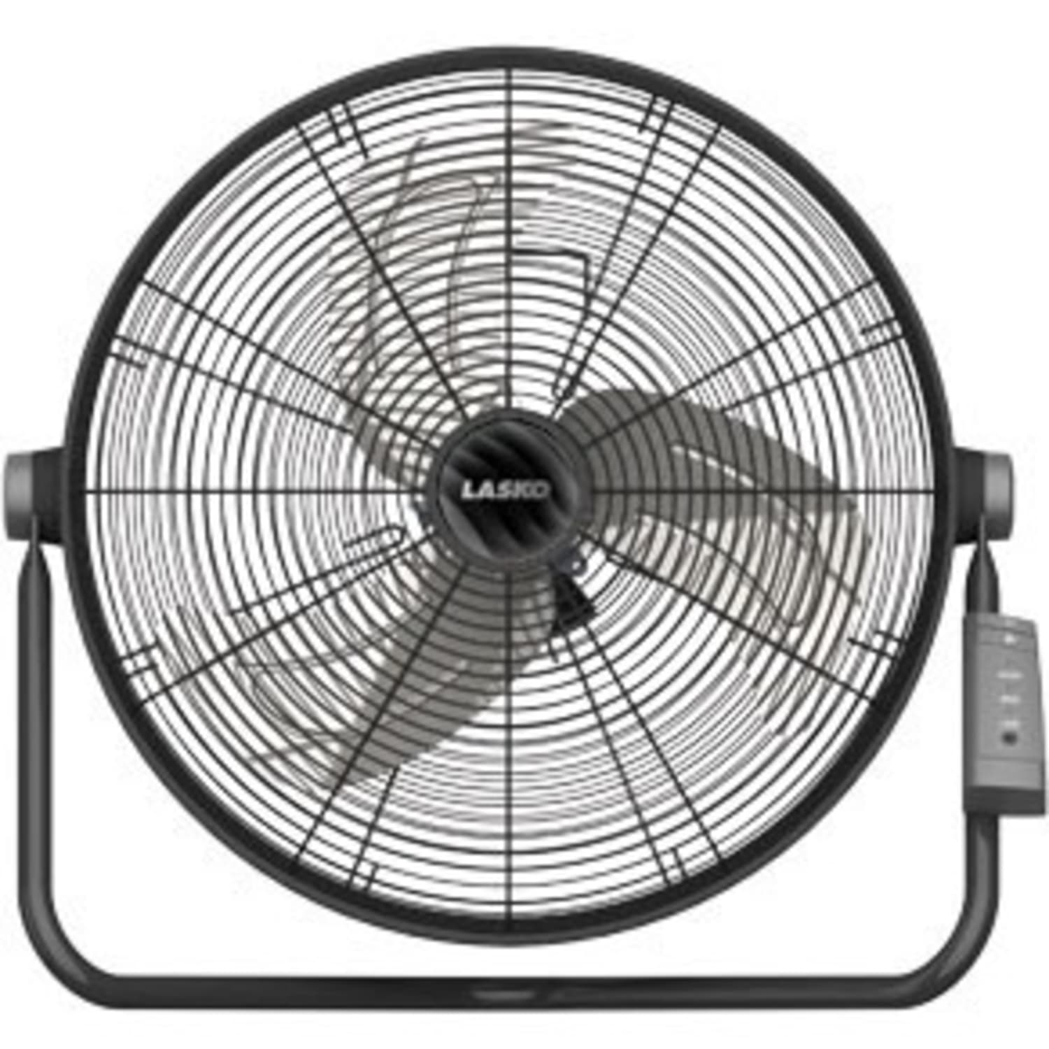 Lasko 20in 3-Speed High Velocity Fan with Remote Control, 22inH x 7inW x 22inD, Black - Image 4