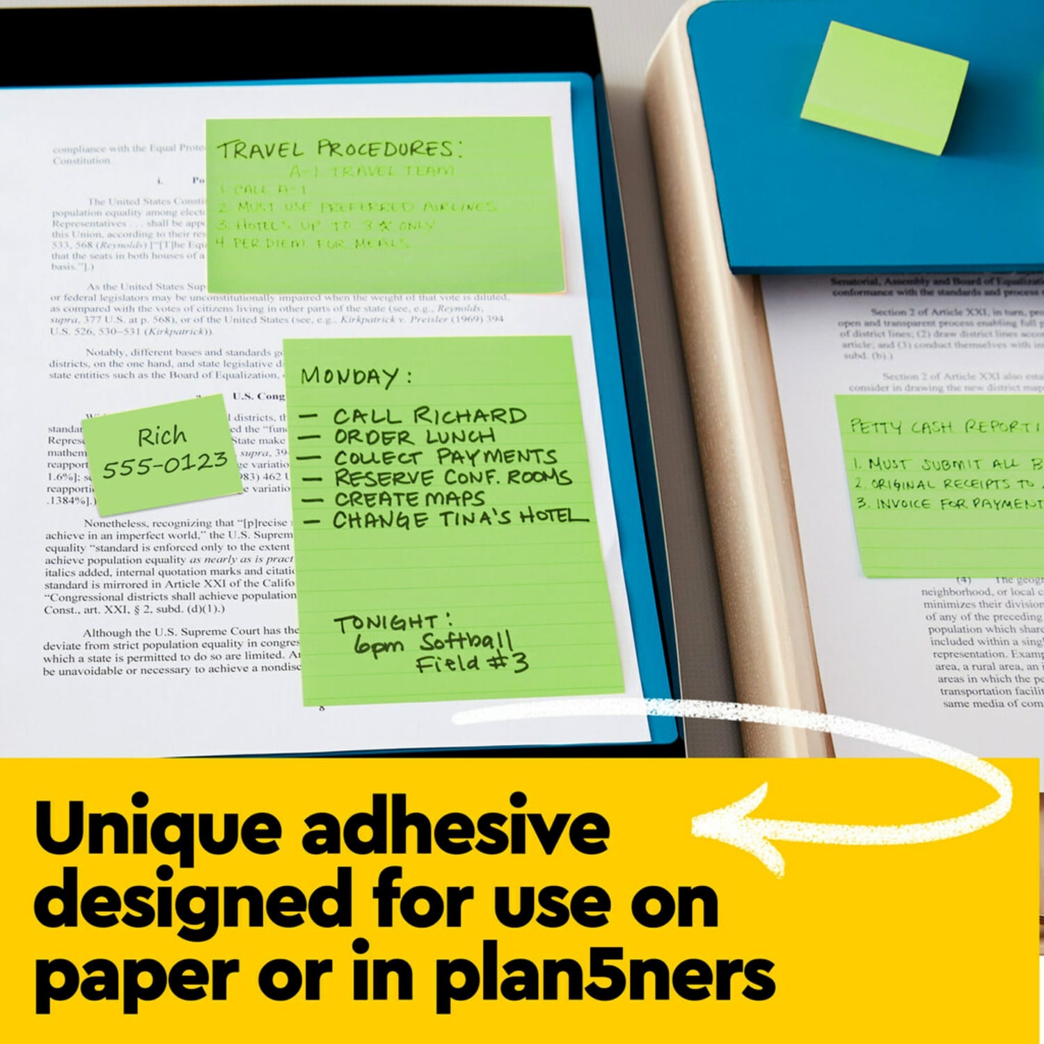 Post-it Notes, 12 Pads, 1 3/8 in x 1 7/8 in, Clean Removal, School Supplies and Office Products, Sticky Notes for Vertical Surfaces, Monitors, Walls and Windows, Floral Fantasy Collection - Image 6