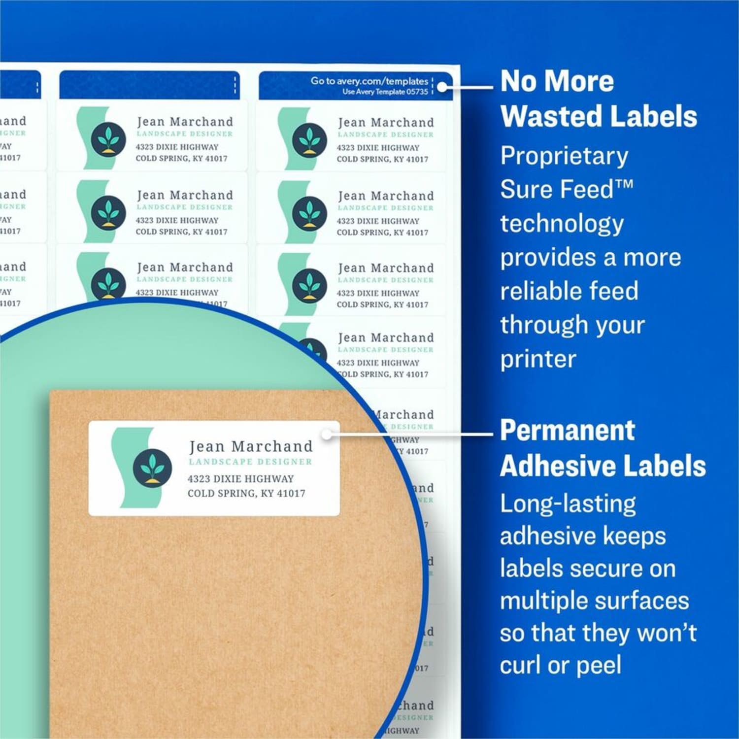 Avery Send & Reply Piggyback Labels 5735, AVE5735, 1in x 3in, White, Pack of 240 - Image 5