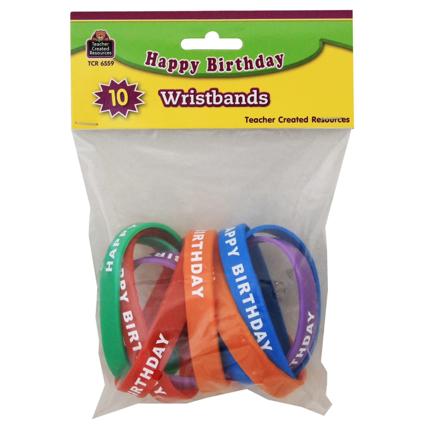 Teacher Created Materials Happy Birthday Wristbands, 10 Wristbands Per Pack, Set Of 6 Packs - Image 3