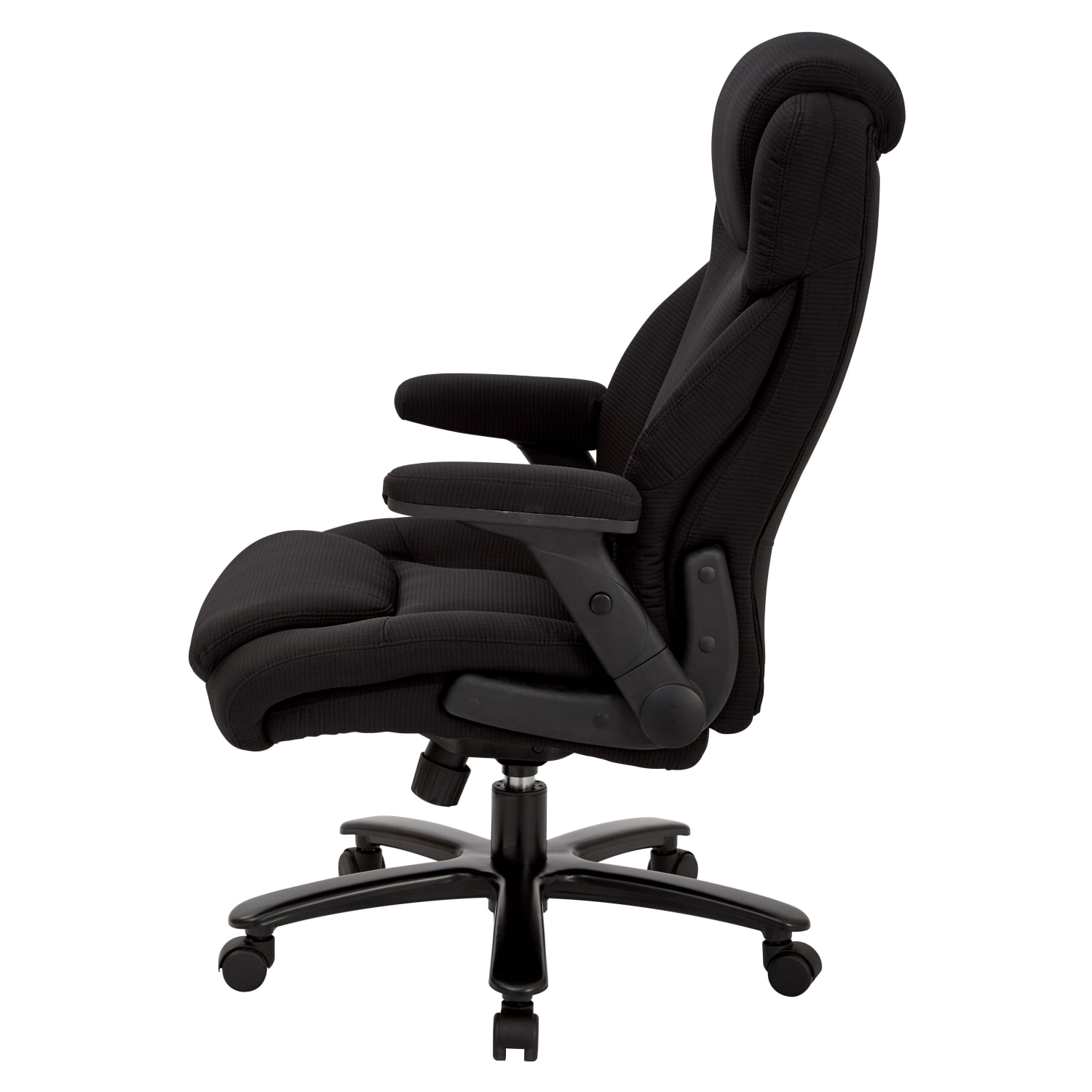 Office Star Pro-Line II Fabric High-Back Big And Tall Chair With Arms, Black - Image 4