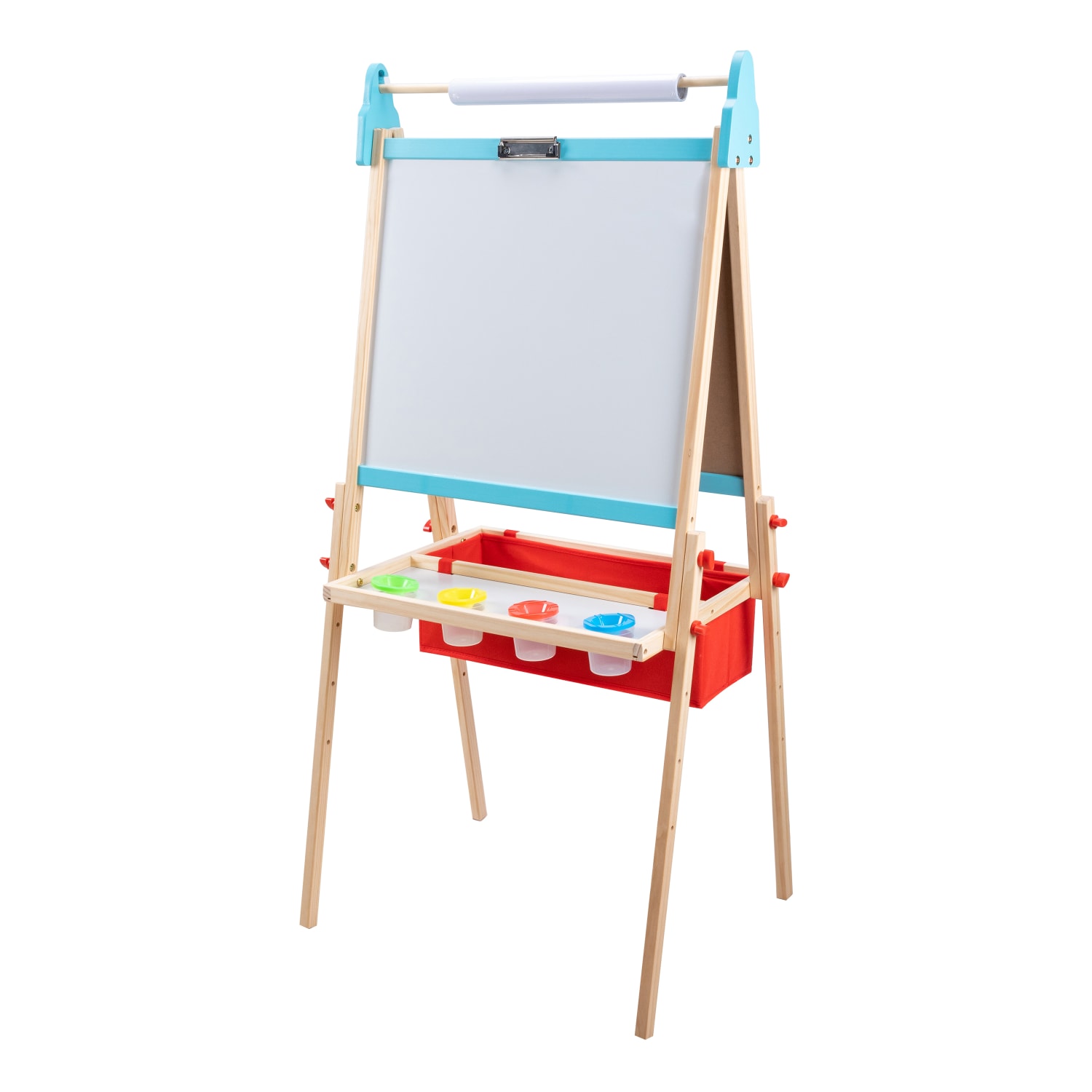 Office Depot Brand Wooden Kids Art Easel with Magnetic Chalk & Dry-Erase Boards - Image 3