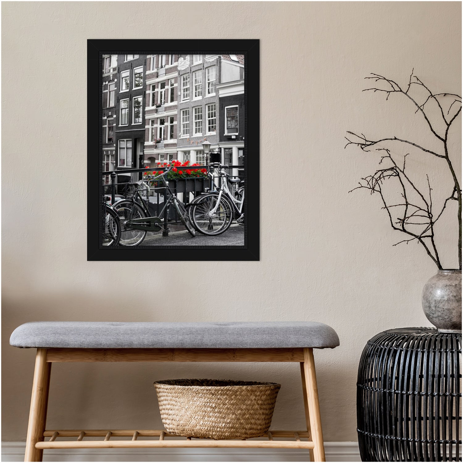 Amanti Art Picture Frame, 27in x 21in, Matted For 18in x 24in, Avon Black - Image 5