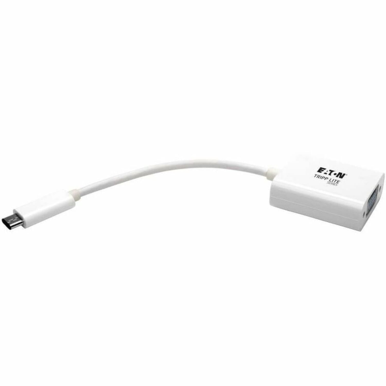 Tripp Lite USB C to VGA Video Adapter Converter1080p, M/F, USB Type C to VGA, USB-C to VGA, USB Type-C to VGA 6in - USB/VGA  - U44406NVGAAM - Image 5