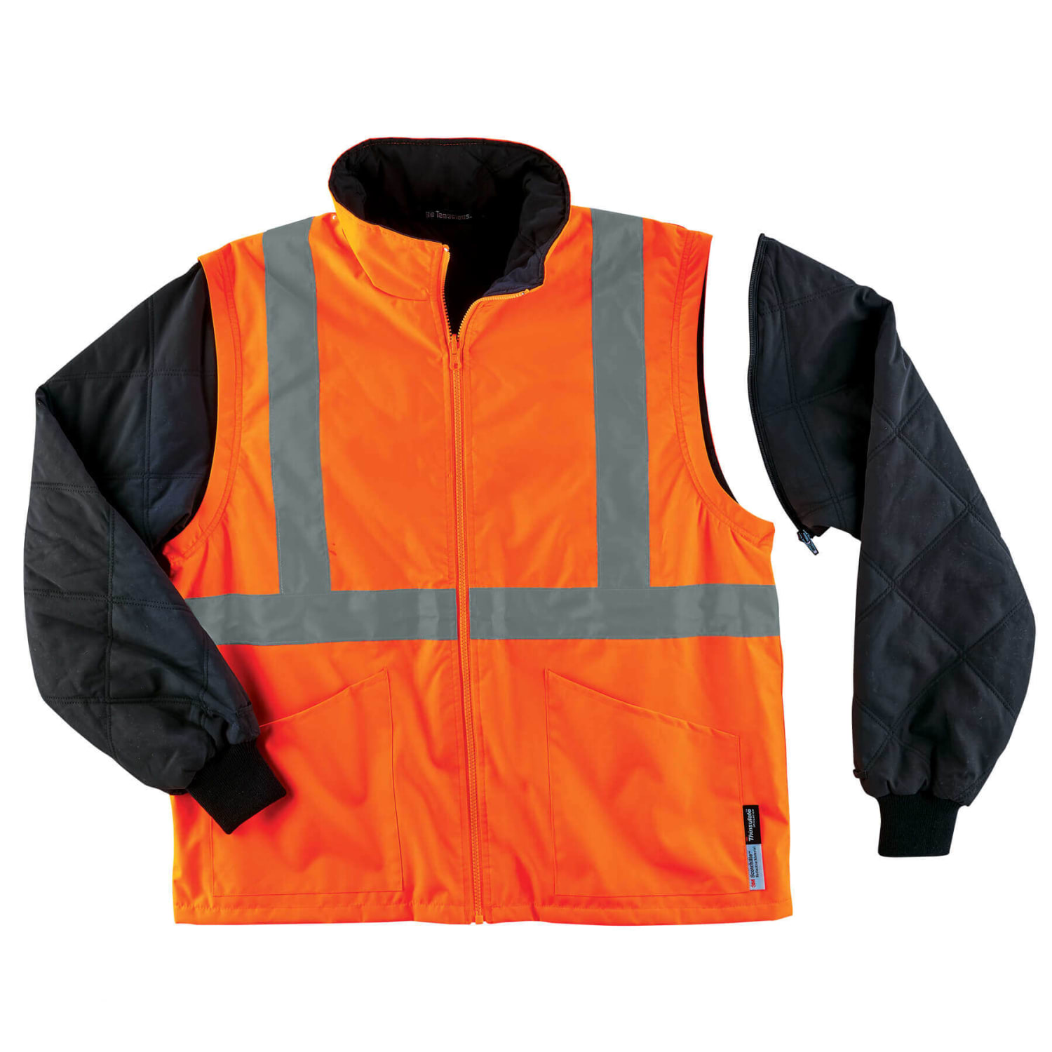 Ergodyne GloWear 8385 Type R Class 3 High-Visibility 4-In-1 Jacket, 3X, Orange - Image 3