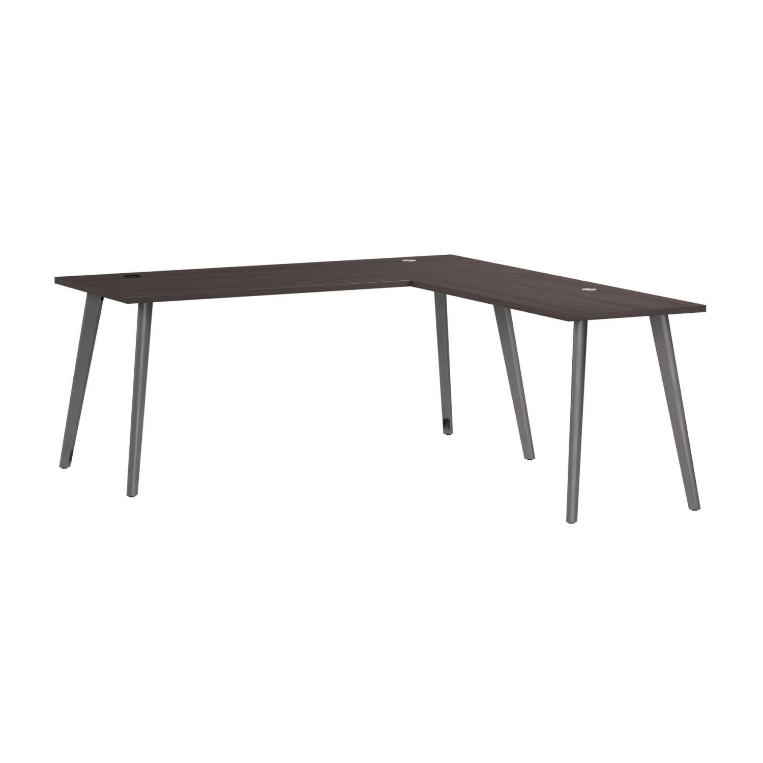 WorkPro Motiva 72inW Modern L-Shaped Office Desk With Metal Legs, Storm Gray, Standard Delivery - Image 6
