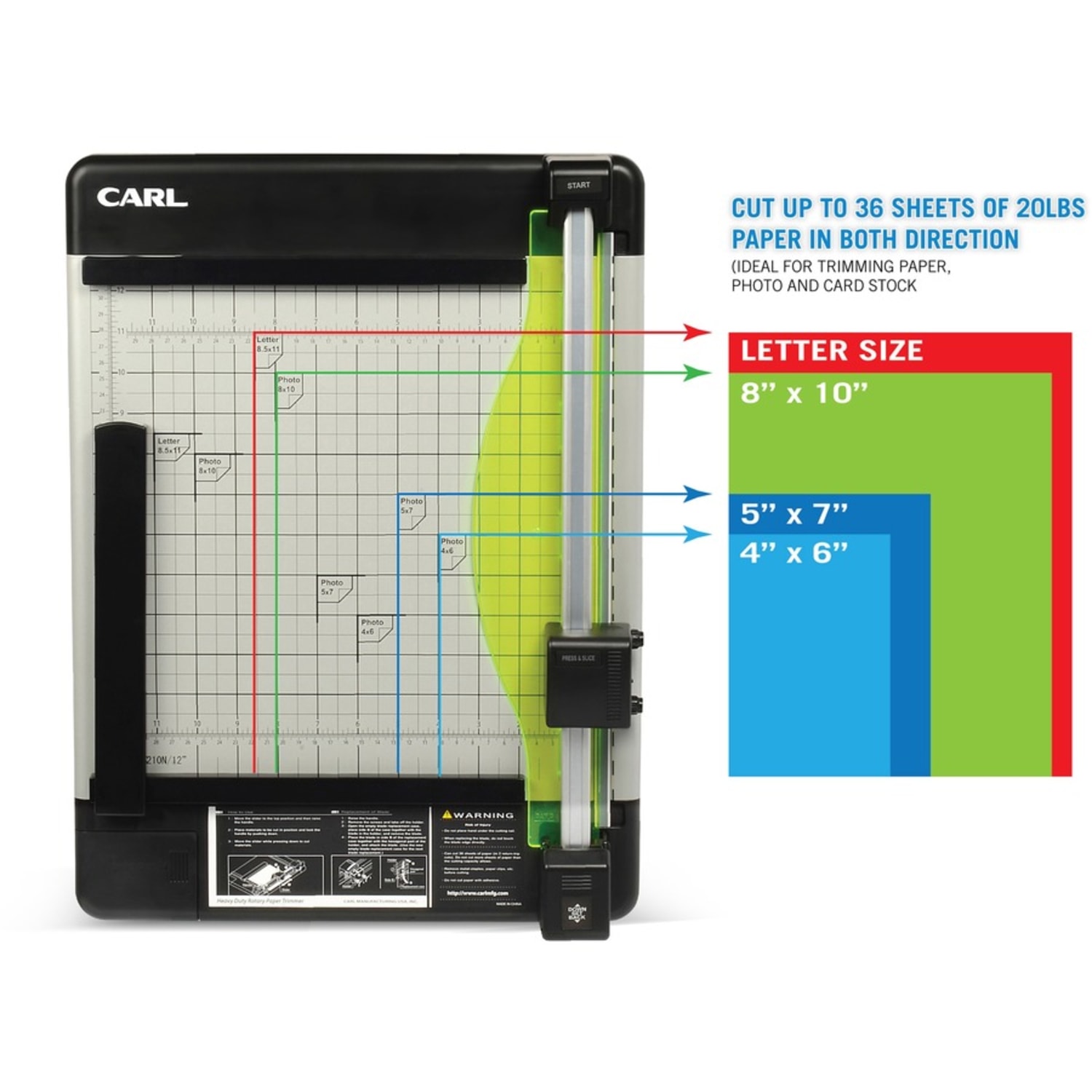 Carl DC-210 Heavy-Duty Rotary Paper Trimmer, 12in - Image 4