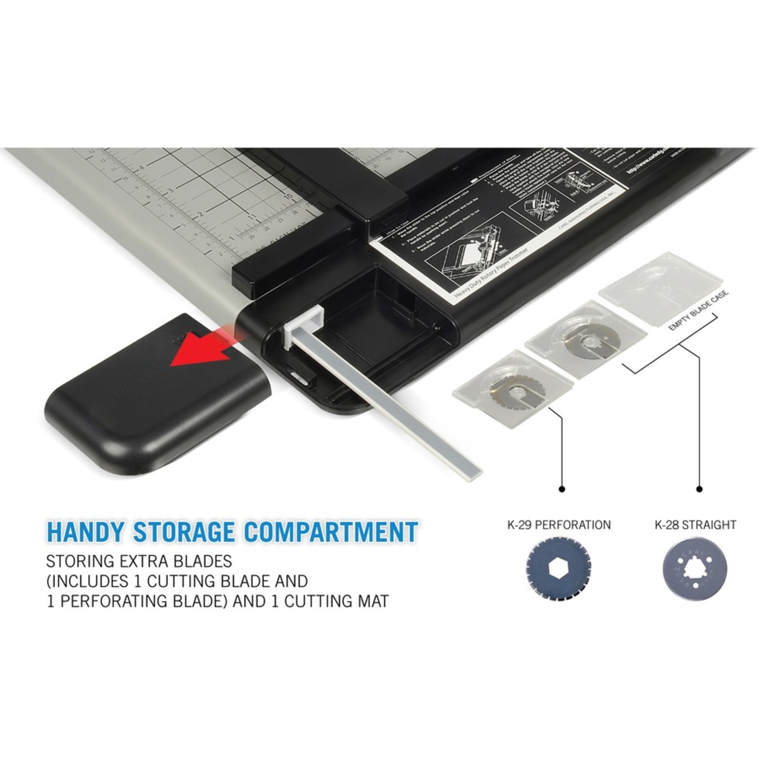 Carl DC-210 Heavy-Duty Rotary Paper Trimmer, 12in - Image 5