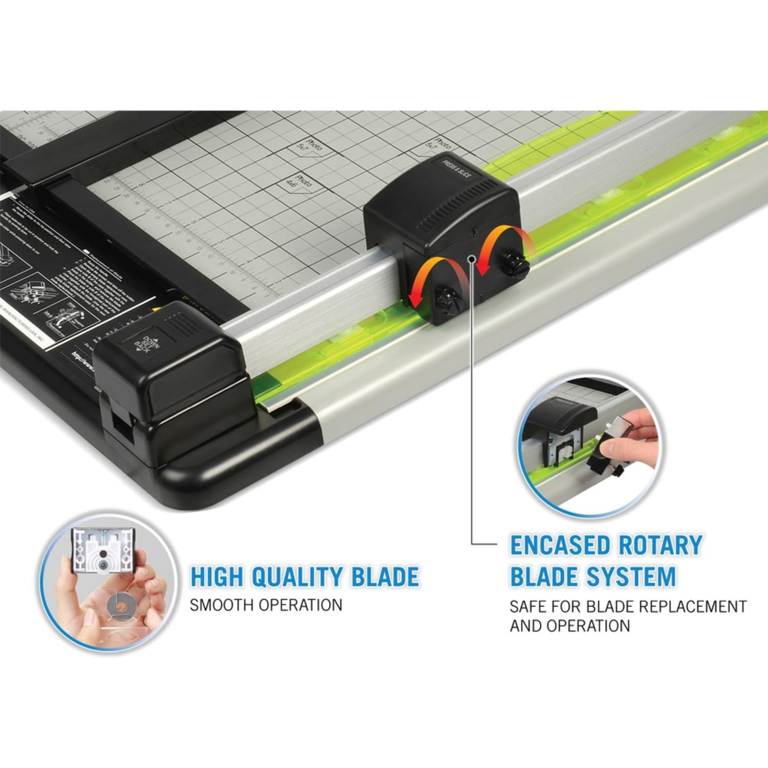 Carl DC-220 Heavy-Duty Rotary Paper Trimmer, 15in - Image 4