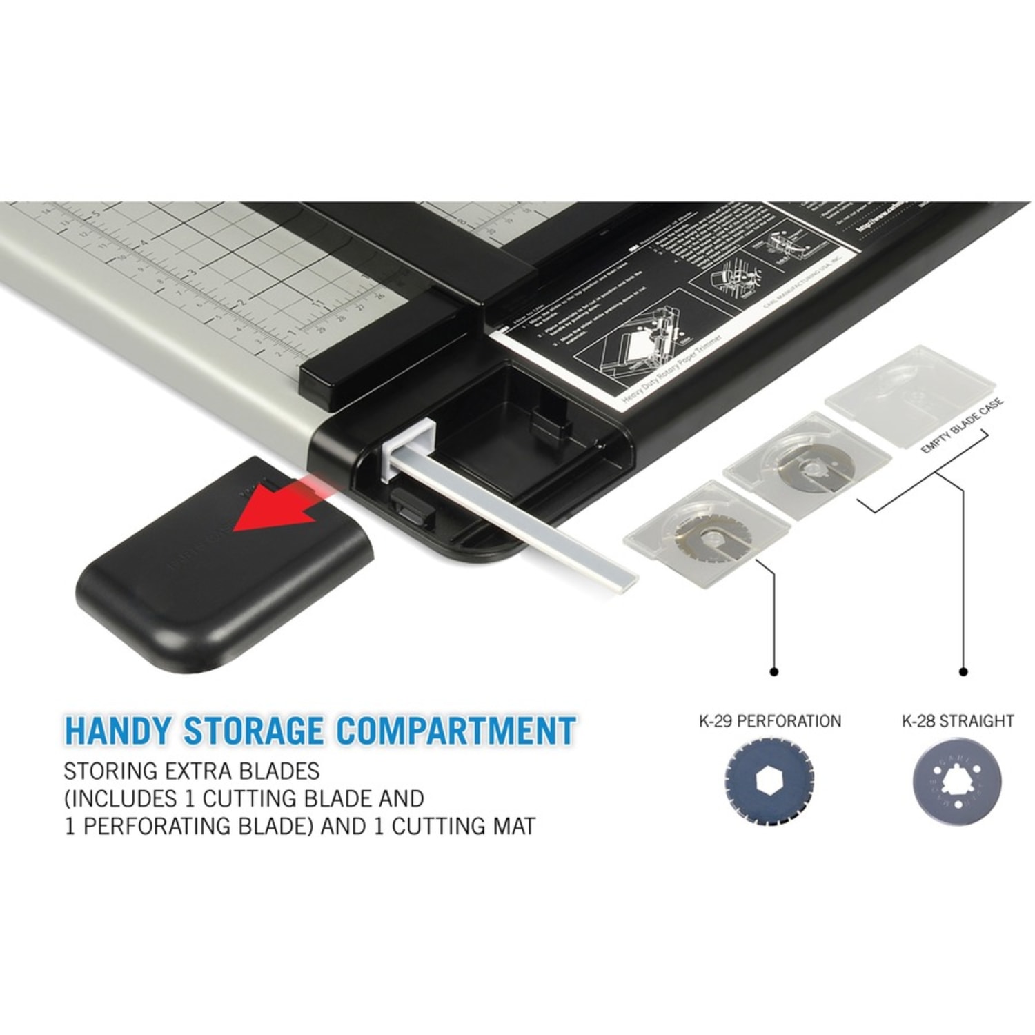 Carl DC-220 Heavy-Duty Rotary Paper Trimmer, 15in - Image 5