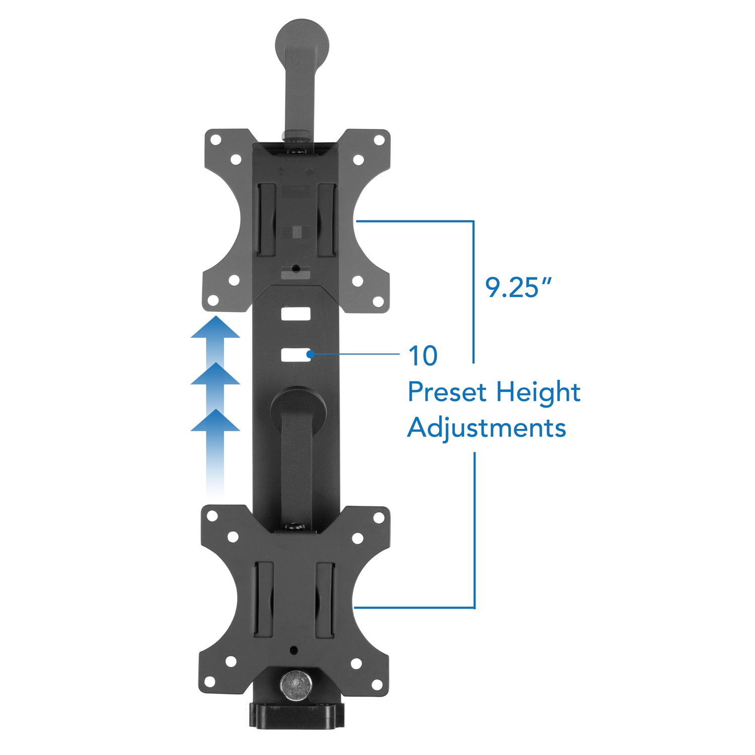 Mount-It! Over Cubicle Monitor Mount Hanger, 16inH x 4inW x 5inD, Black - Image 5