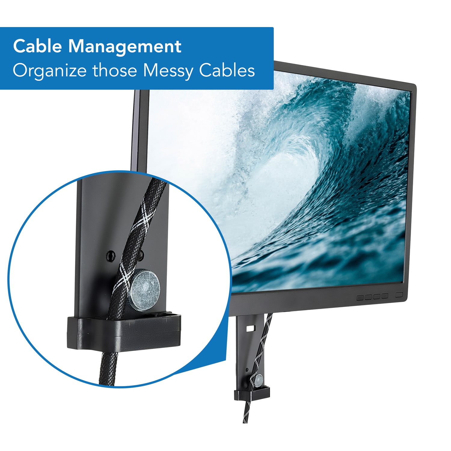 Mount-It! Over Cubicle Monitor Mount Hanger, 16inH x 4inW x 5inD, Black - Image 6