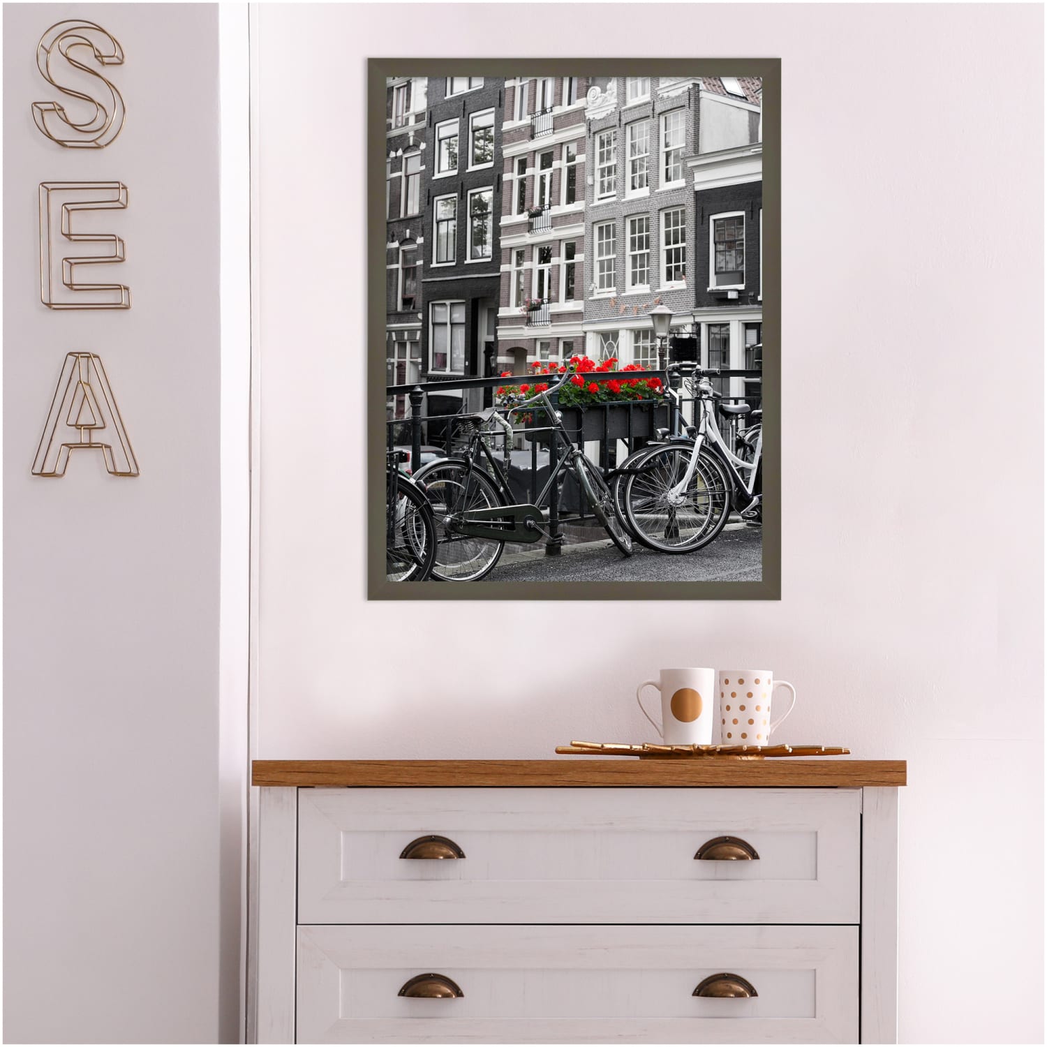 Amanti Art Wood Picture Frame, 25in x 19in, Matted For 18in x 24in, Svelte Clay Gray - Image 4