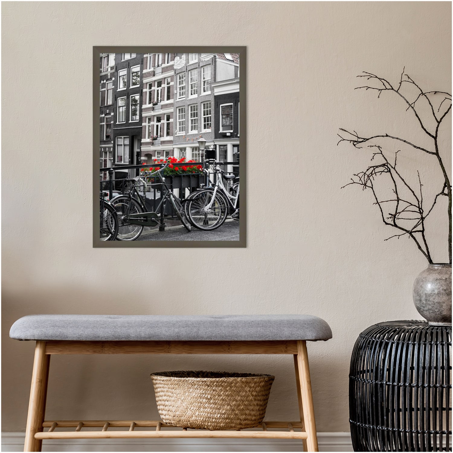 Amanti Art Wood Picture Frame, 25in x 19in, Matted For 18in x 24in, Svelte Clay Gray - Image 5