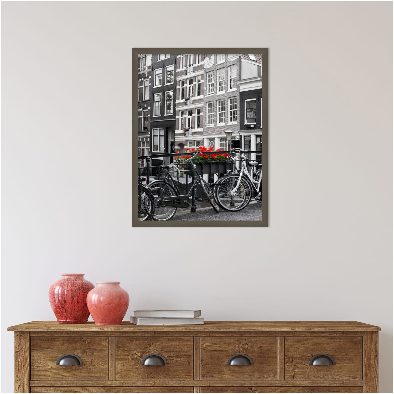 Amanti Art Wood Picture Frame, 25in x 19in, Matted For 18in x 24in, Svelte Clay Gray - Image 6