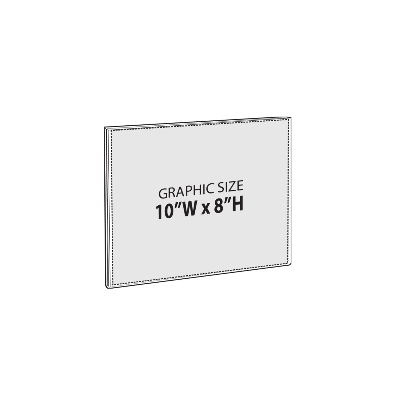Azar Displays Acrylic Magnetic U-Frame Horizontal Sign Holders, 8inH x 10inW x 1/4inD, Clear, Pack Of 10 Sign Holders - Image 3