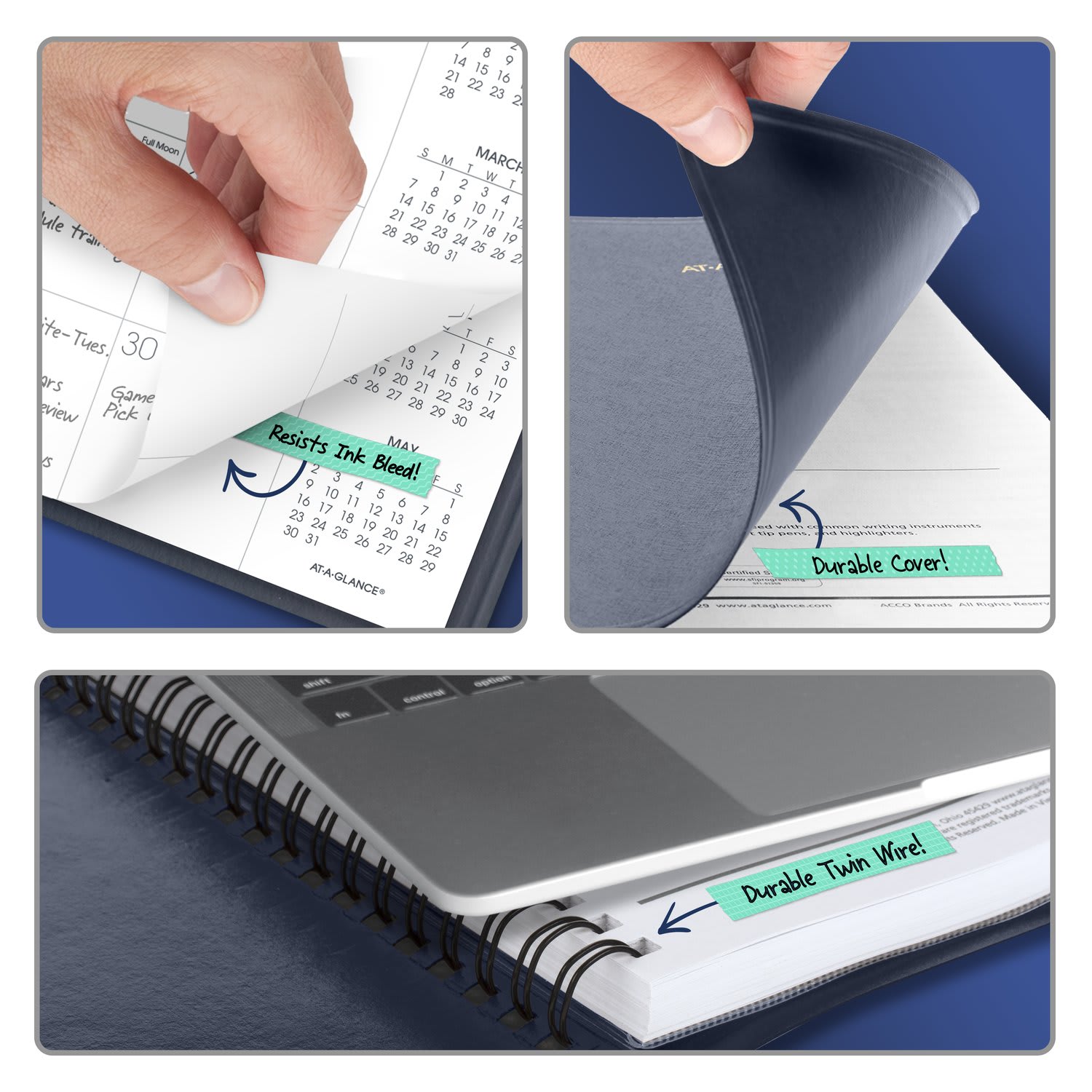 AT-A-GLANCE 2027 15-Month Monthly Planner, Navy, Large, 9in x 11in - Image 6