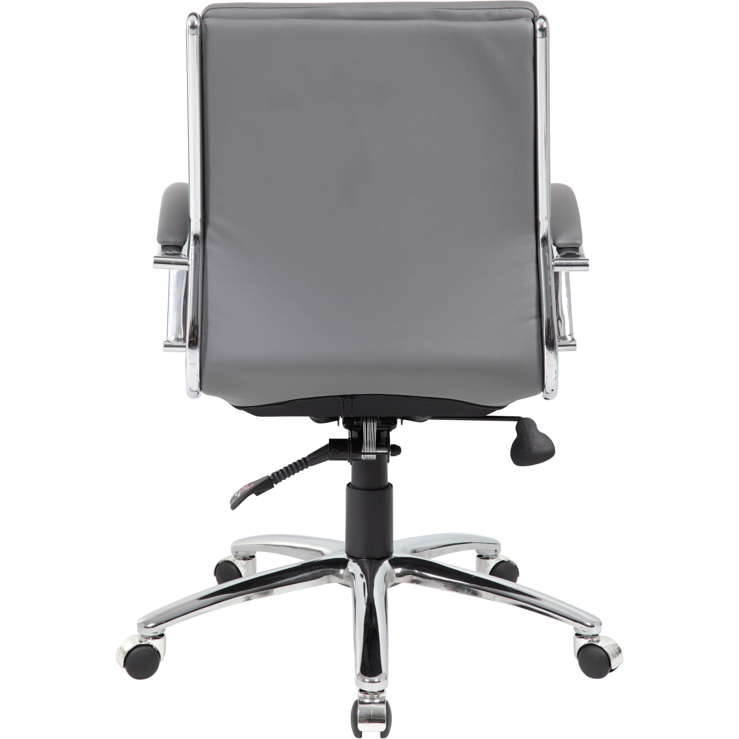 Boss Office Products CaressoftPlus Mid Back Chair GrayBlack PopularChairscom