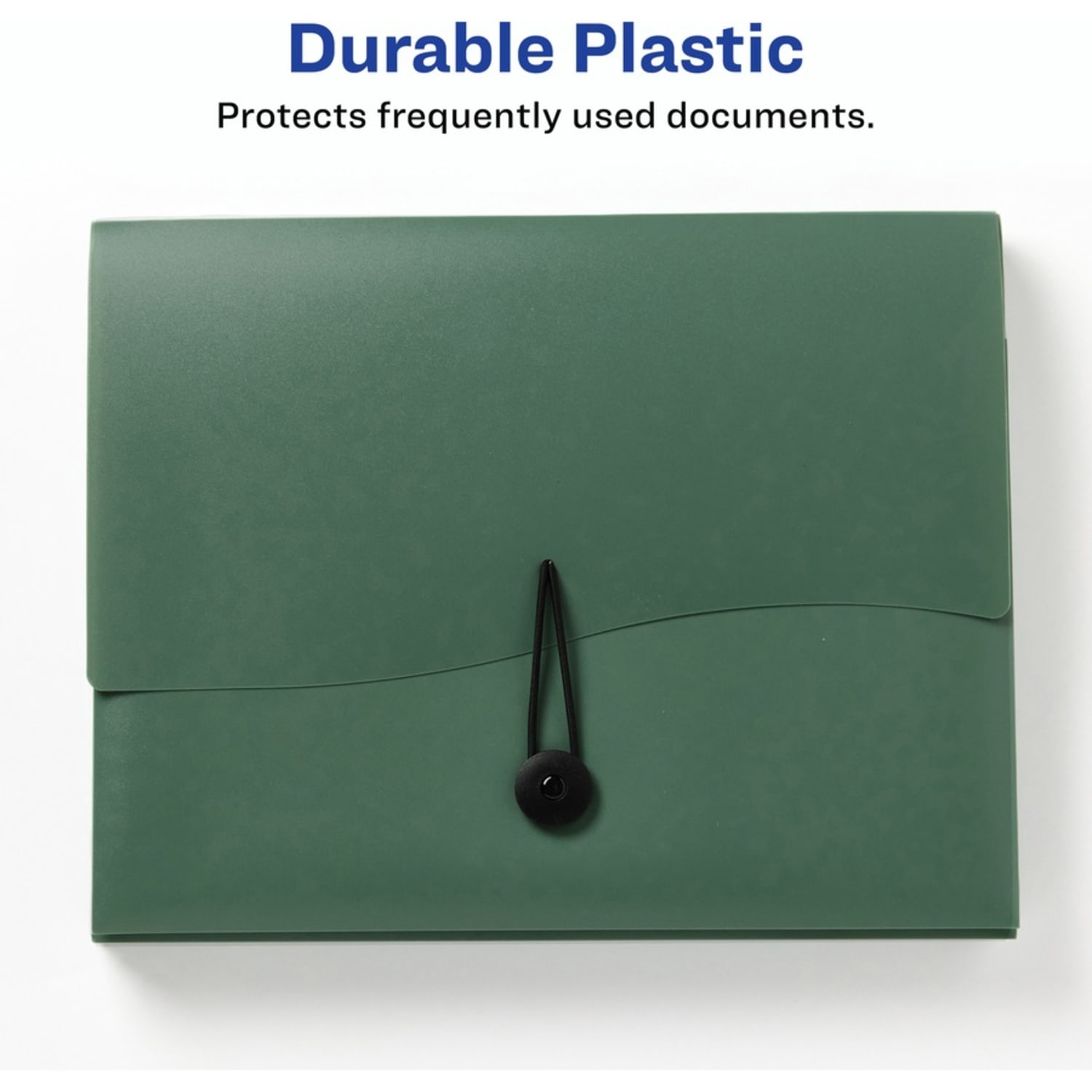 Avery Slide & View Letter Organizer Folder - 8 1/2in x 11in - 40 Sheet Capacity - 6 Pocket(s) - Plastic, Poly, Polypropylene - Sage - 1 Each - Image 4