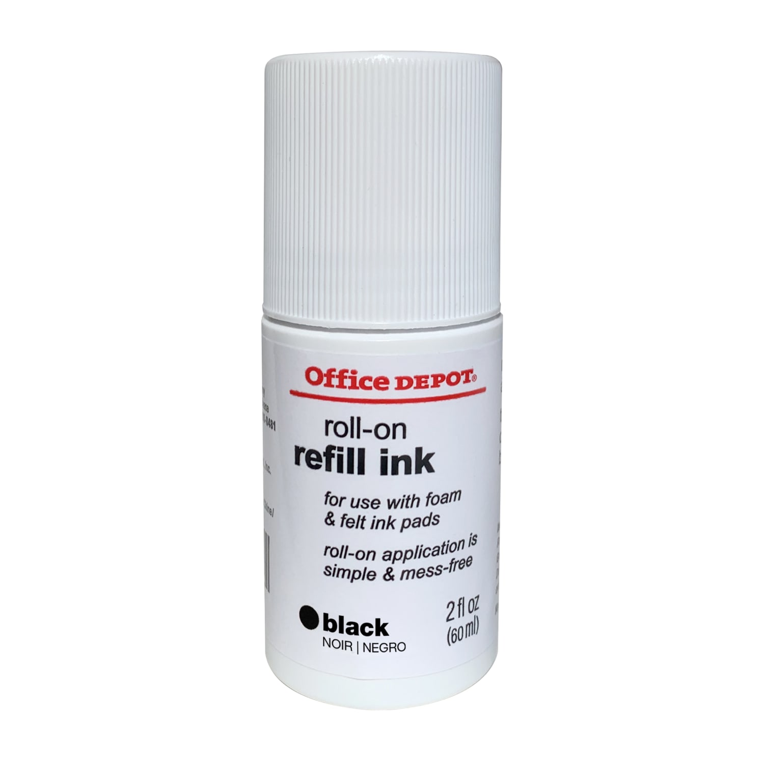 Office Depot Brand Roll On Ink, 2 Oz, Black
