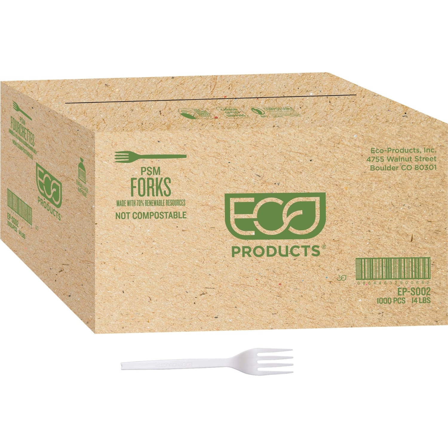 Eco-Products Plant Starch Forks, Cream, Pack Of 1,000 - Image 3