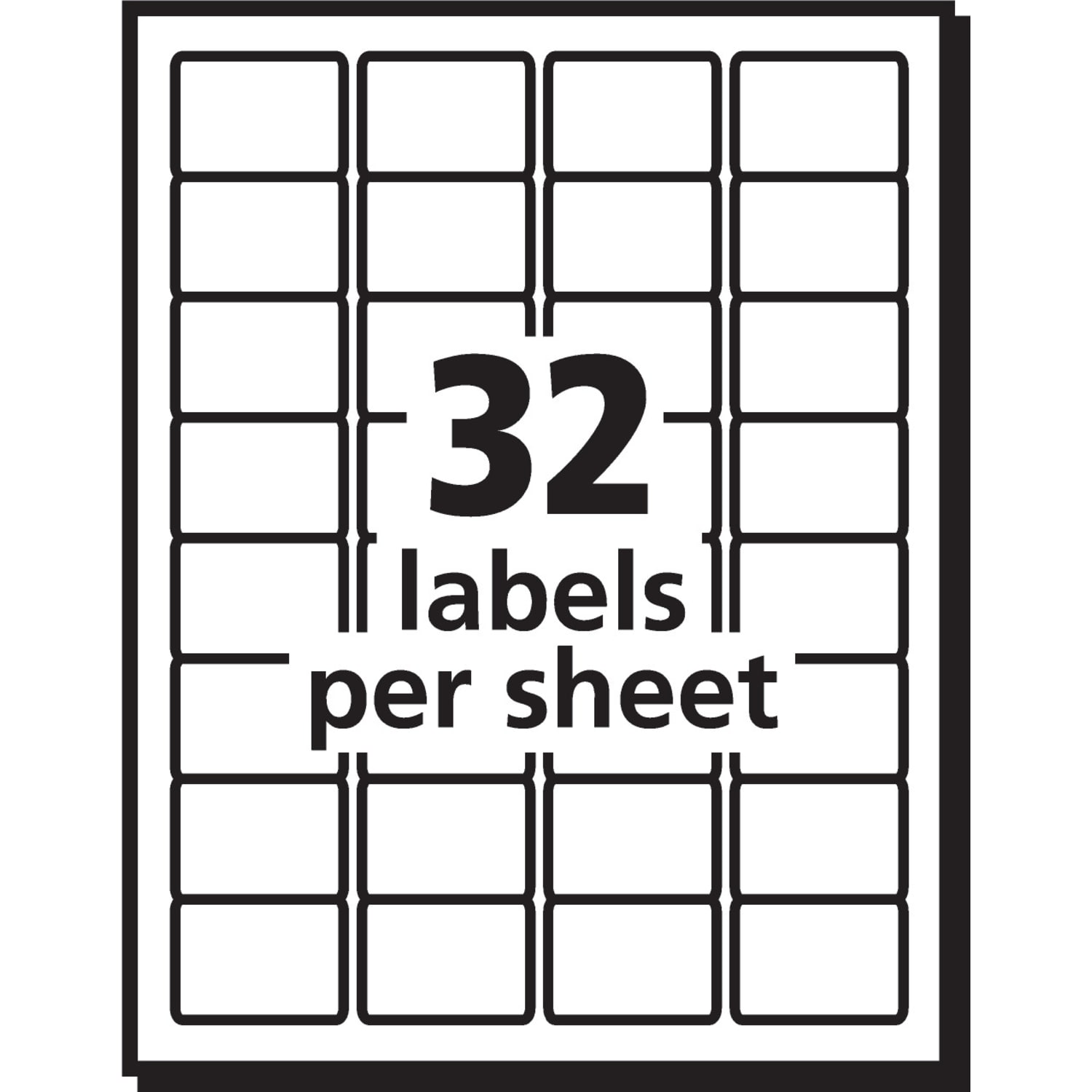 Avery Permanent Durable ID Labels With TrueBlock, 6576, 1 1/4in x 1 3/4in, White, Pack Of 1,600 - Image 6