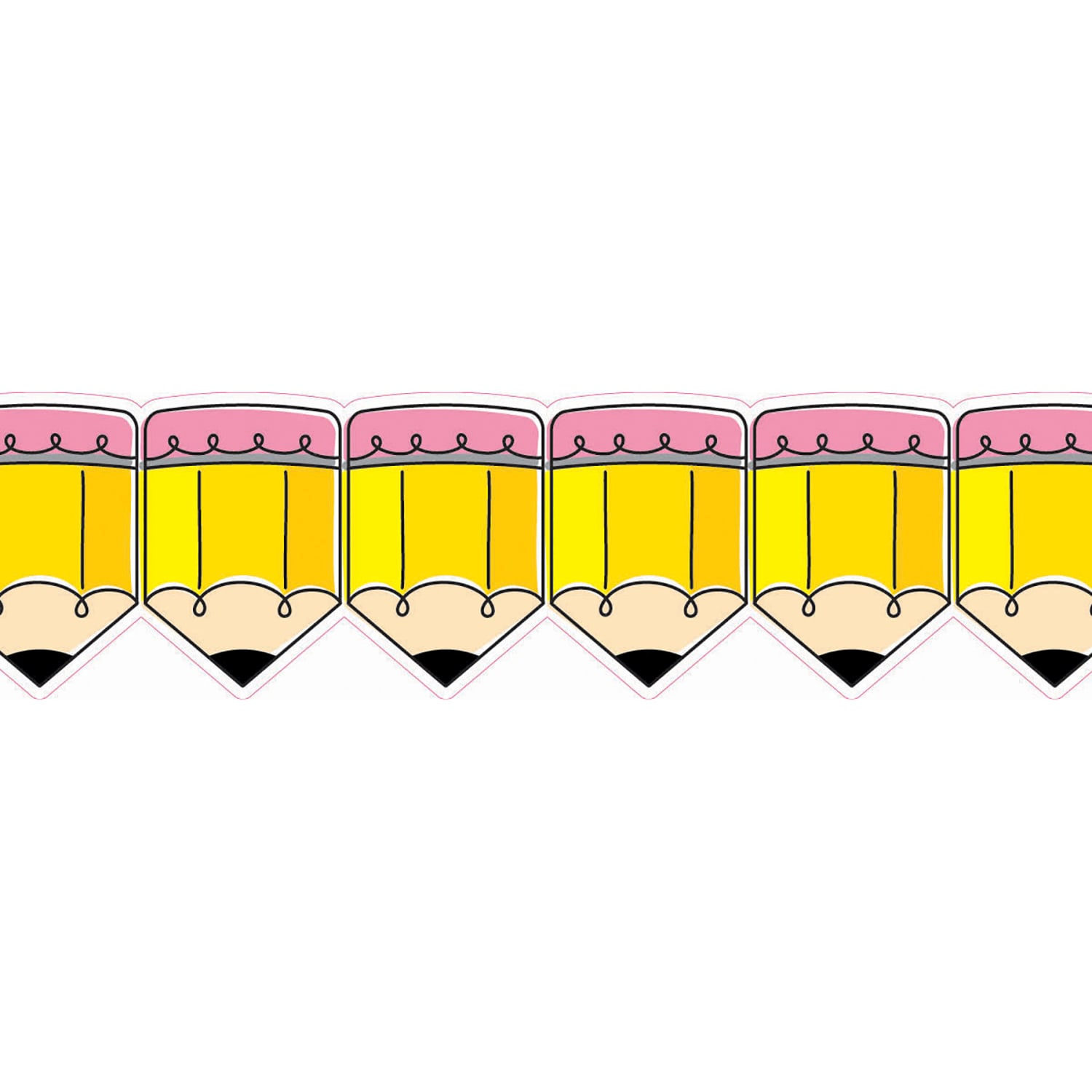 Creative Teaching Press EZ Borders, Doodle Pencils, 48' Per Pack, Set Of 3 Packs - Image 3