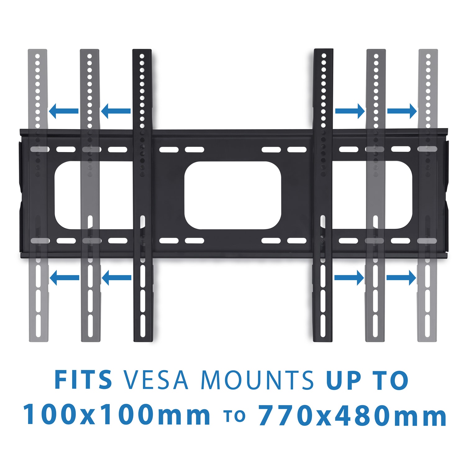 Mount-It! Locking Wall Mount For 32 - 60in TVs, 9.5inH x 35inW x 1.9inD, Black - Image 6
