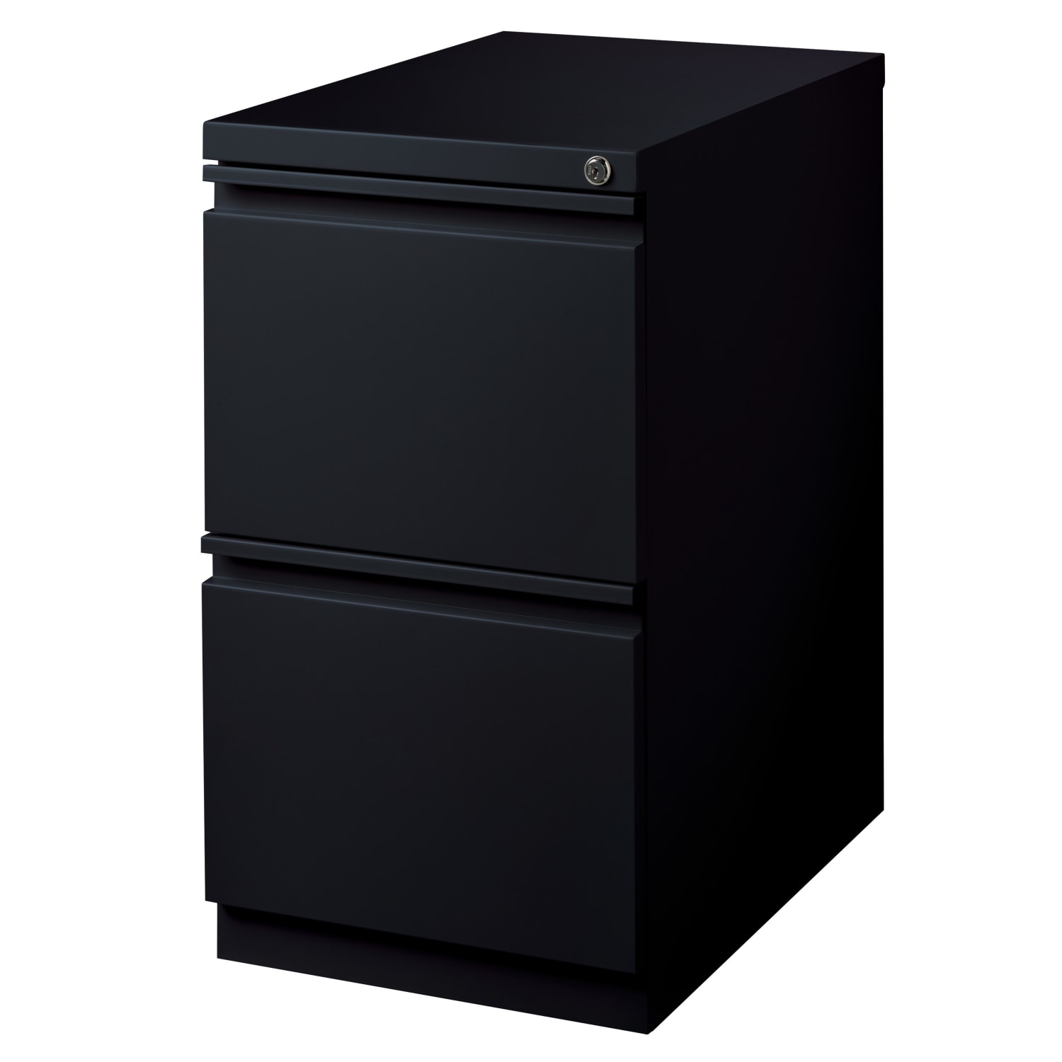 WorkPro 23inD Vertical 2-Drawer Mobile Pedestal File Cabinet, Black - Image 4