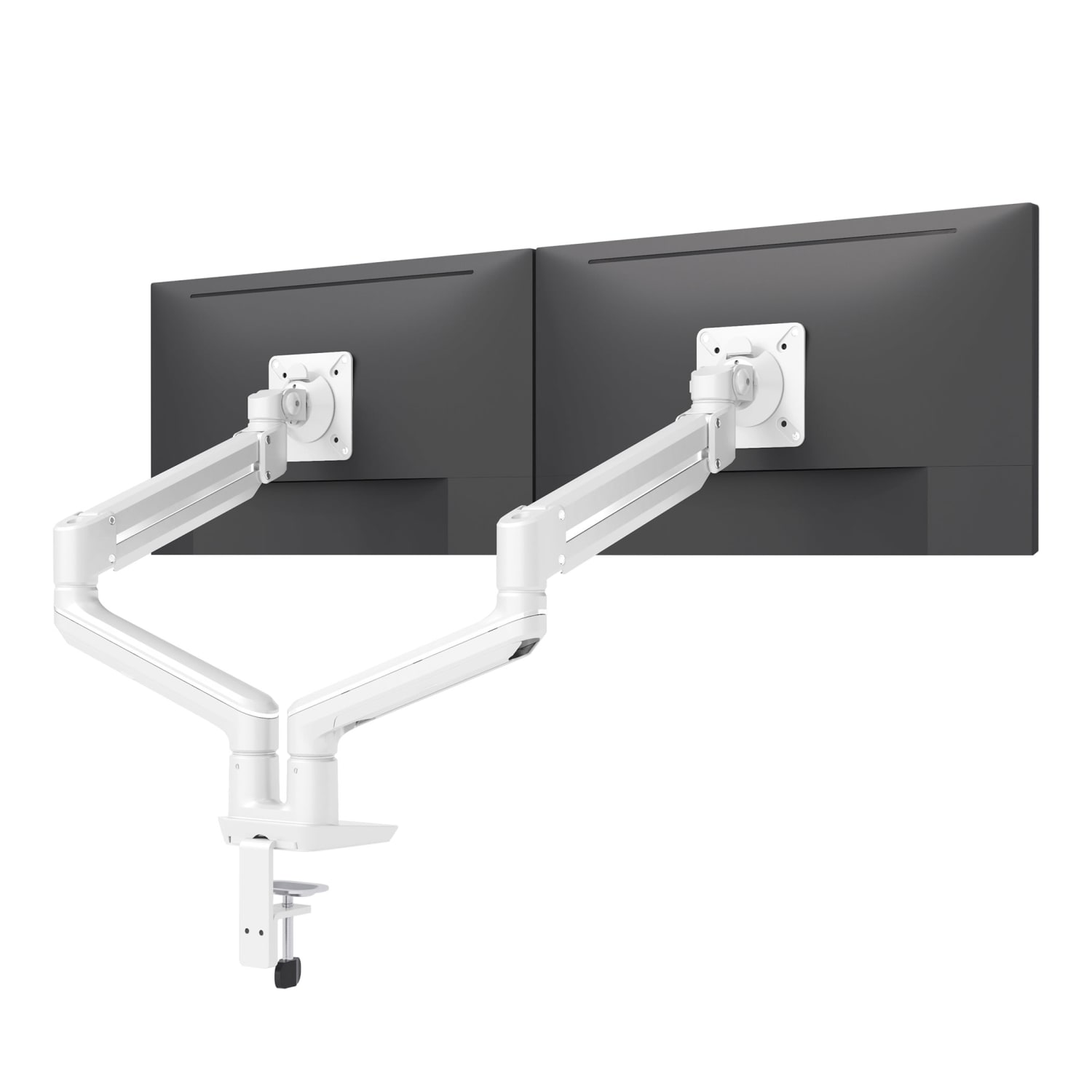 Fellowes SENA 2 Dual Monitor Arm With Finger Touch Adjustment, White