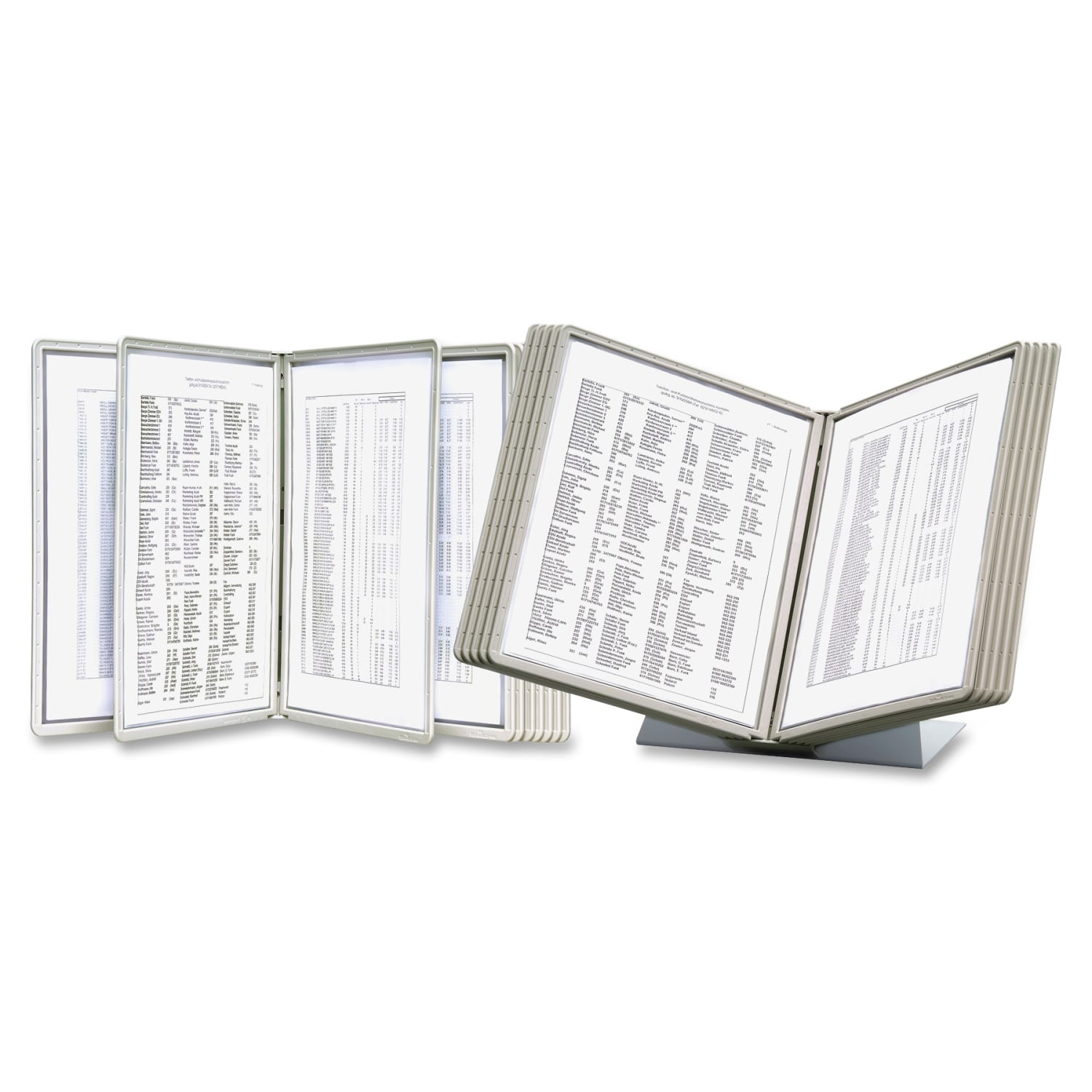 Durable Desk Reference System With 10 Display Sleeves, 8 1/2in x 11in, Gray - Image 6