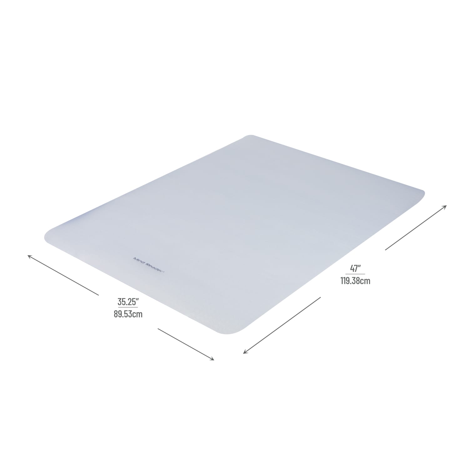 Mind Reader PVC Office Chair Mat For Hard Floor, 35-1/4inW x 47inD, Clear - Image 4