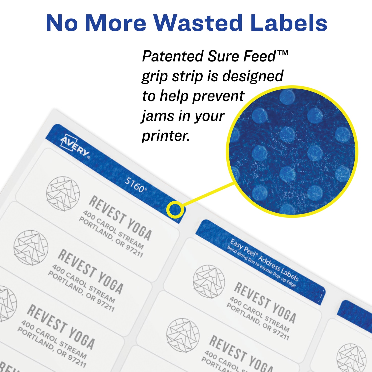 Avery Print-To-The-Edge Permanent Address Laser Labels, 6871, 1 1/4in x 2 3/8in, White, Pack Of 450 - Image 3