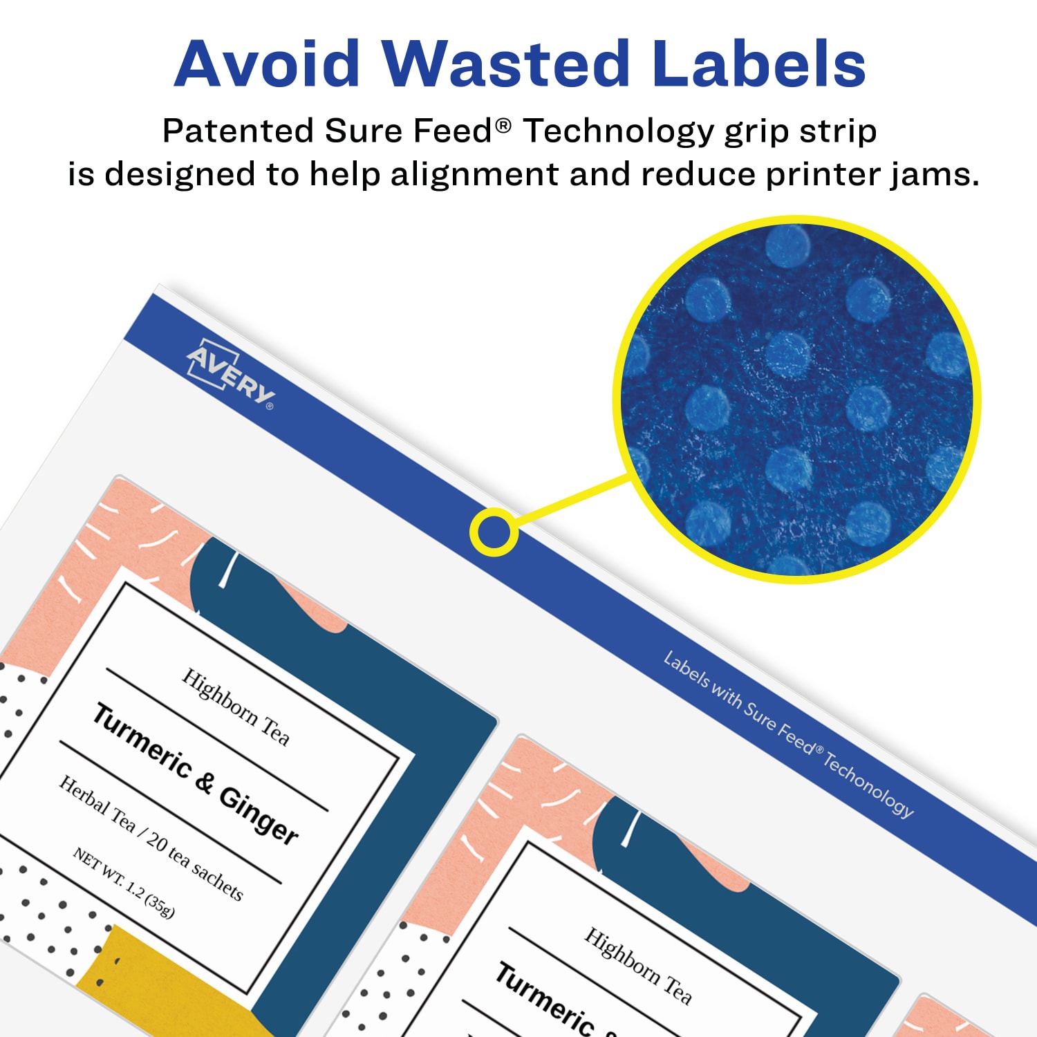 Avery Print-to-the-Edge Labels With Sure Feed Technology, 8293, Round, 1-1/2in, Pack Of 400 Labels - Image 3