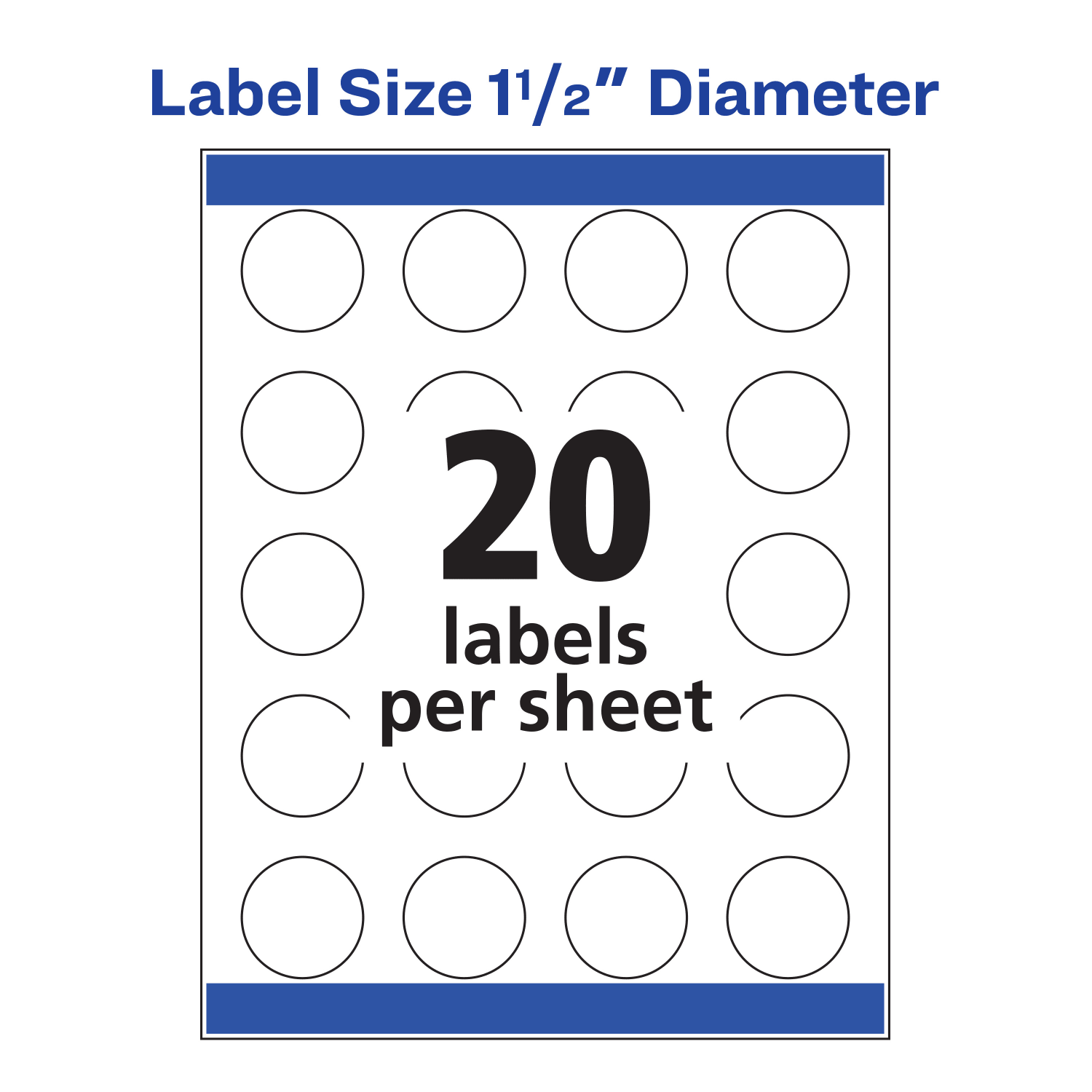 Avery Print-to-the-Edge Labels With Sure Feed Technology, 8293, Round, 1-1/2in, Pack Of 400 Labels - Image 5