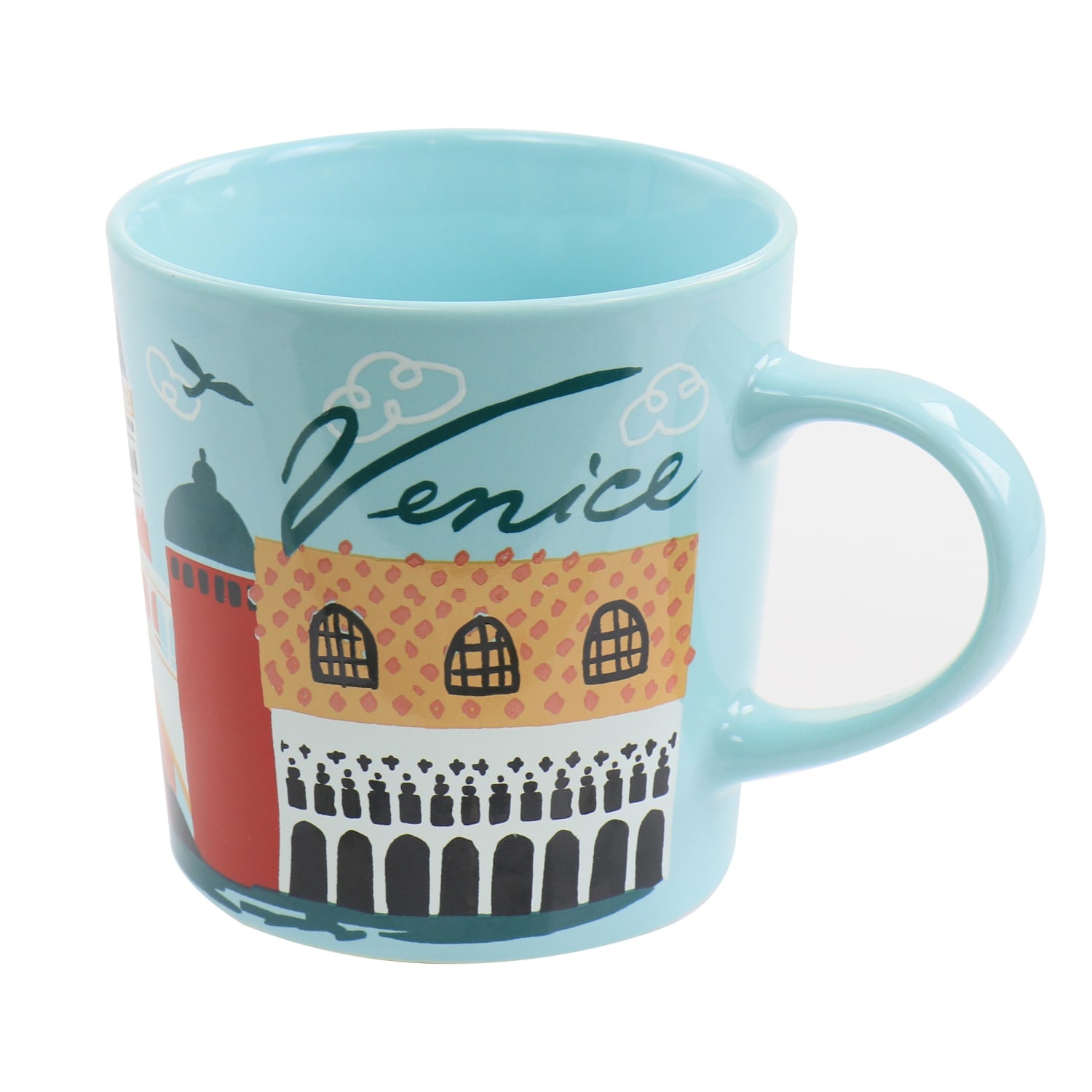 Gibson Home City Lights Ceramic Mugs, 17 Oz, Multicolor, Set Of 4 Mugs - Image 3