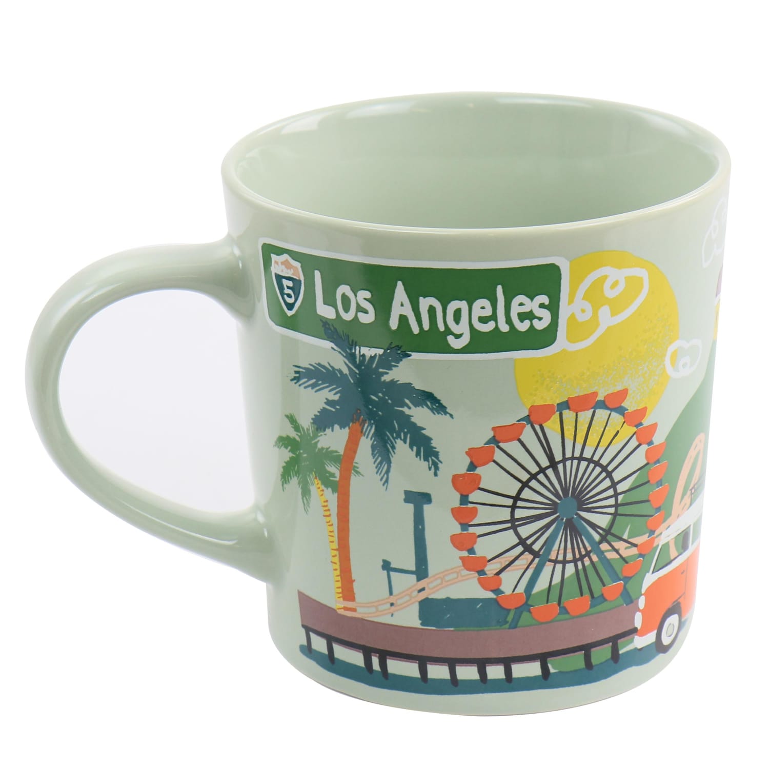 Gibson Home City Lights Ceramic Mugs, 17 Oz, Multicolor, Set Of 4 Mugs - Image 4