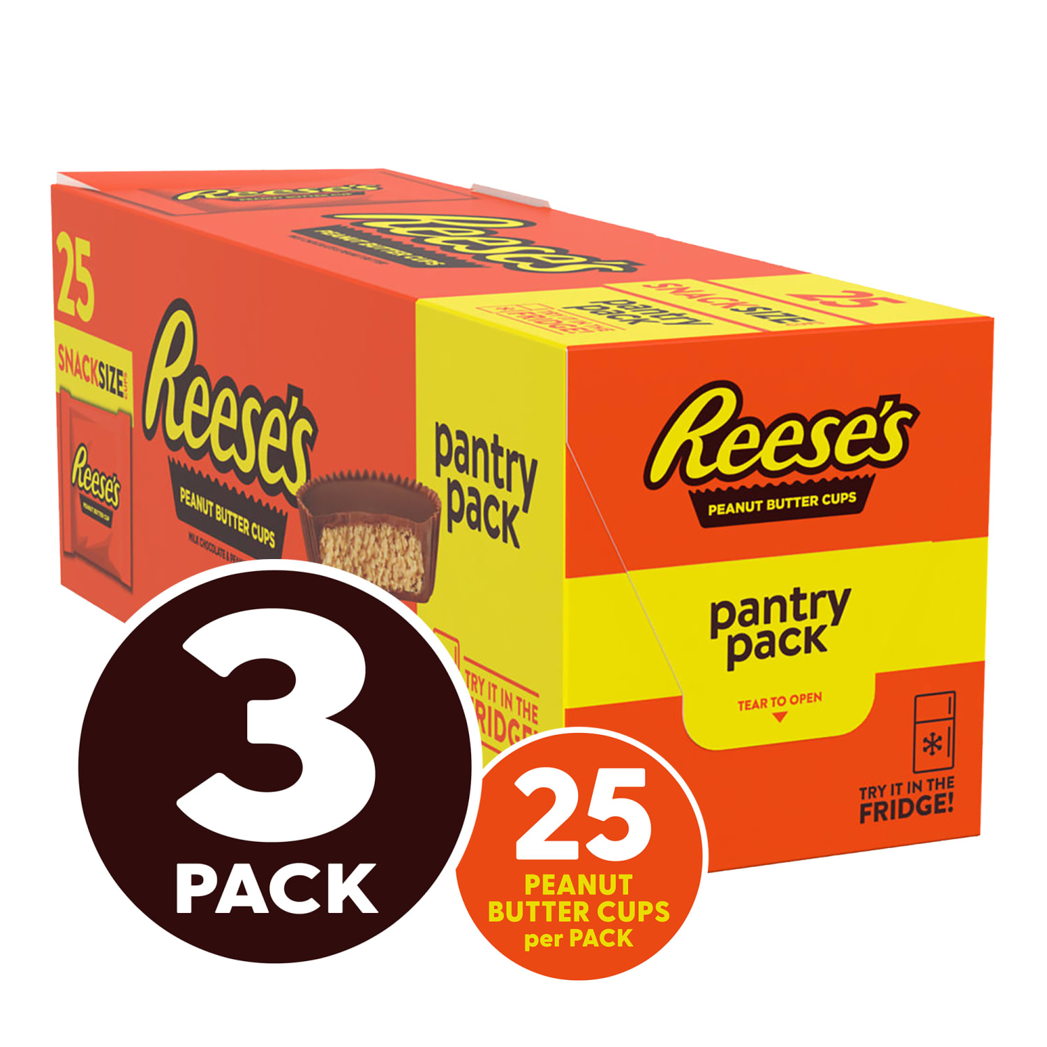Reeses Snack Size Pantry Packs, 13.75 Oz, Case Of 3 Packs - Image 3