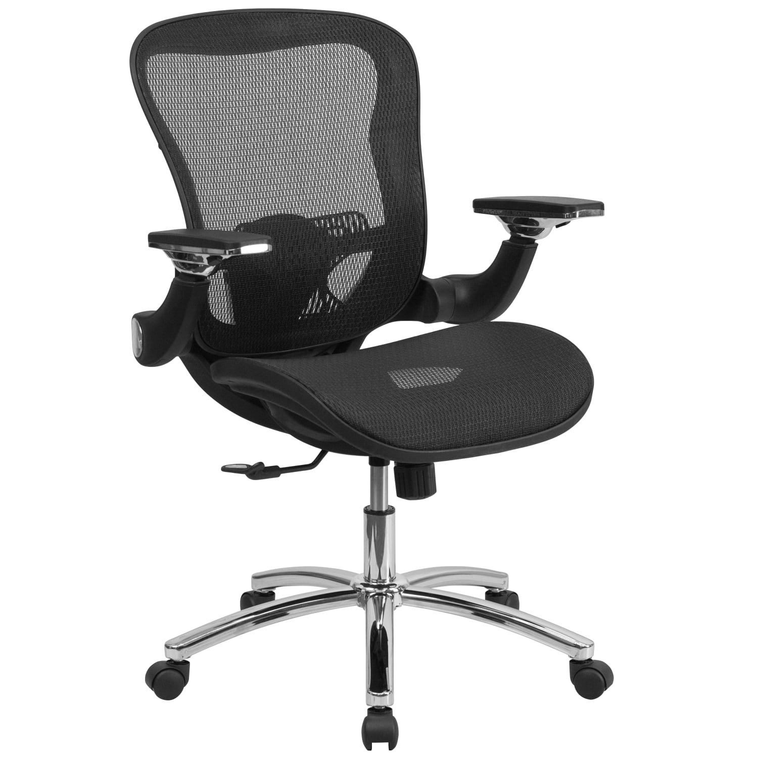 Flash Furniture Ergonomic Transparent Mesh Mid-Back Executive Office Chair, Black - Image 3