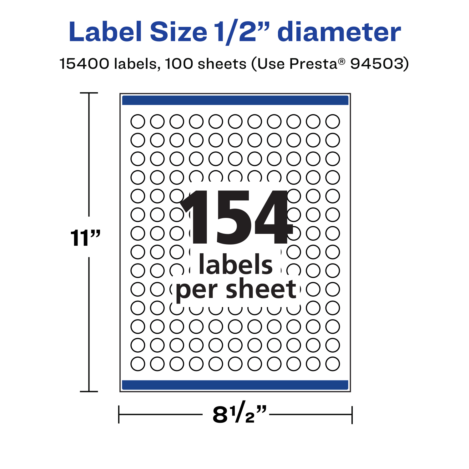 Avery Permanent Labels With Sure Feed, 94503-WMP100, Round, 1/2in Diameter, White, Pack Of 15,400 - Image 6