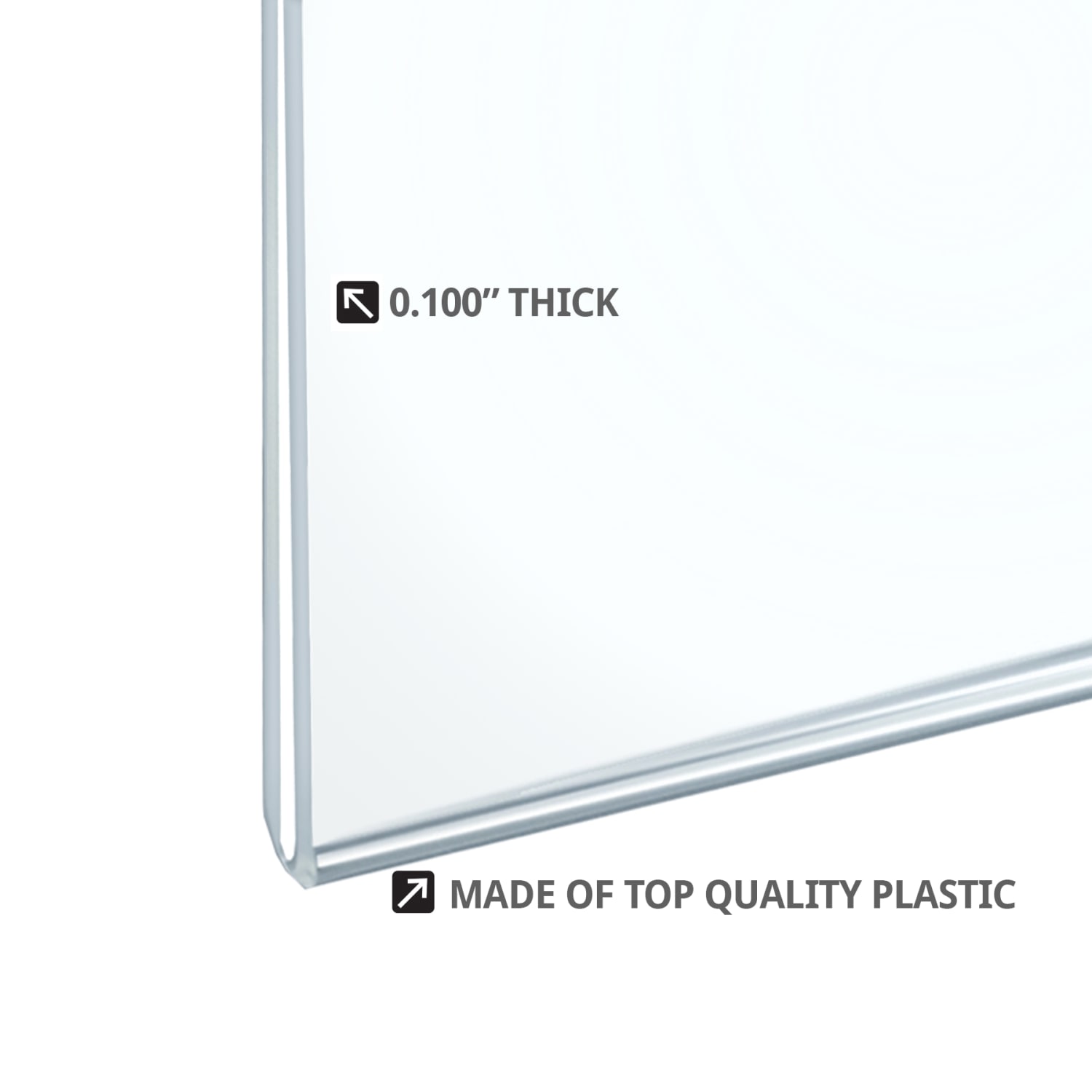 Azar Displays Wall-Mount U-Frame Acrylic Sign Holders, 11in x 17in, Clear, Pack Of 10 - Image 5