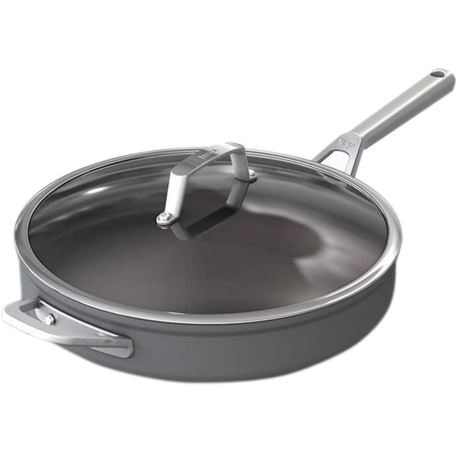 Ninja Foodi Premium Stainless Steel NeverStick Saute Pan, Slate Gray - Image 3
