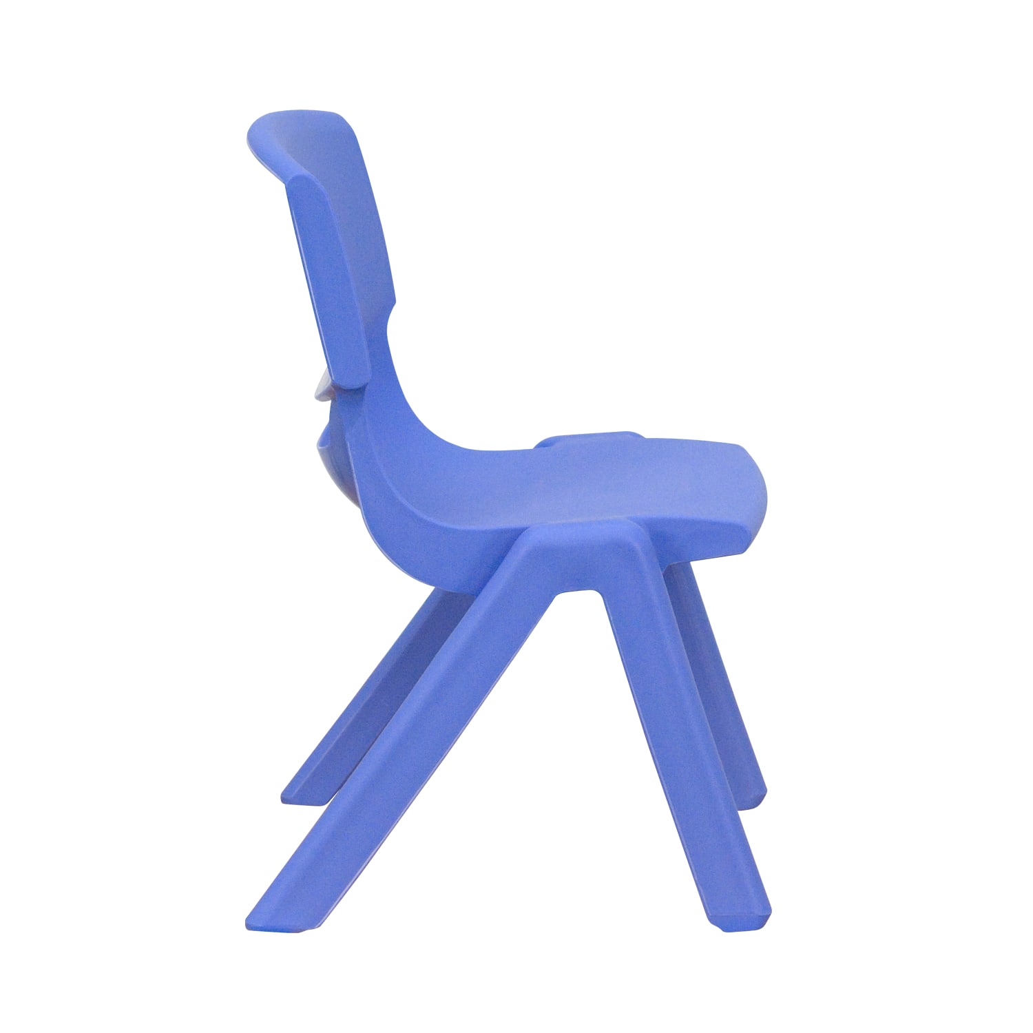 Flash Furniture Plastic Stackable School Chairs With 10 12in Seat Height Blue Set Of 4 Chairs PopularChairscom